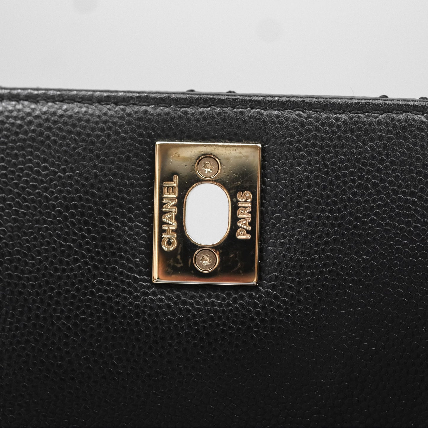 Chanel Small Coco Handle Quilted Black Caviar Gold Hardware