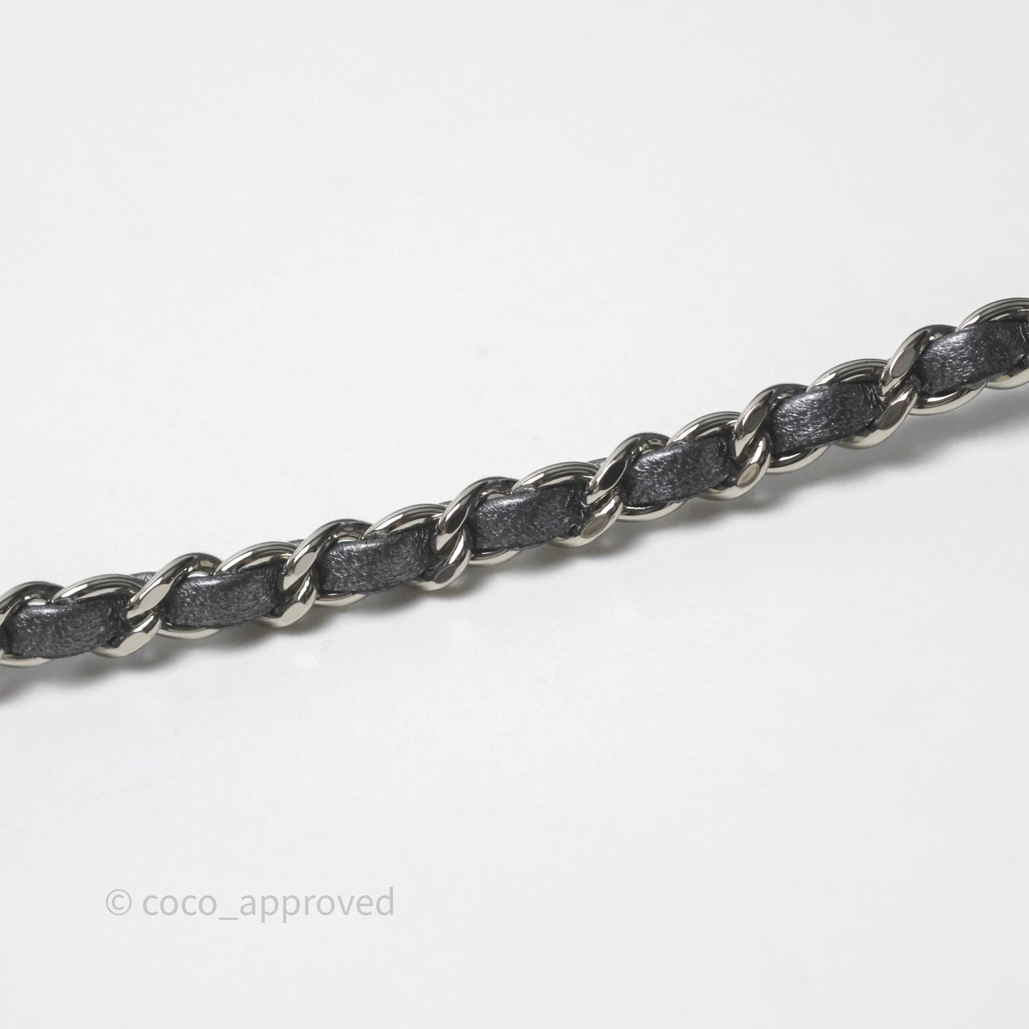 Chanel Clutch with Chain Metallic Dark Grey Silver Hardware