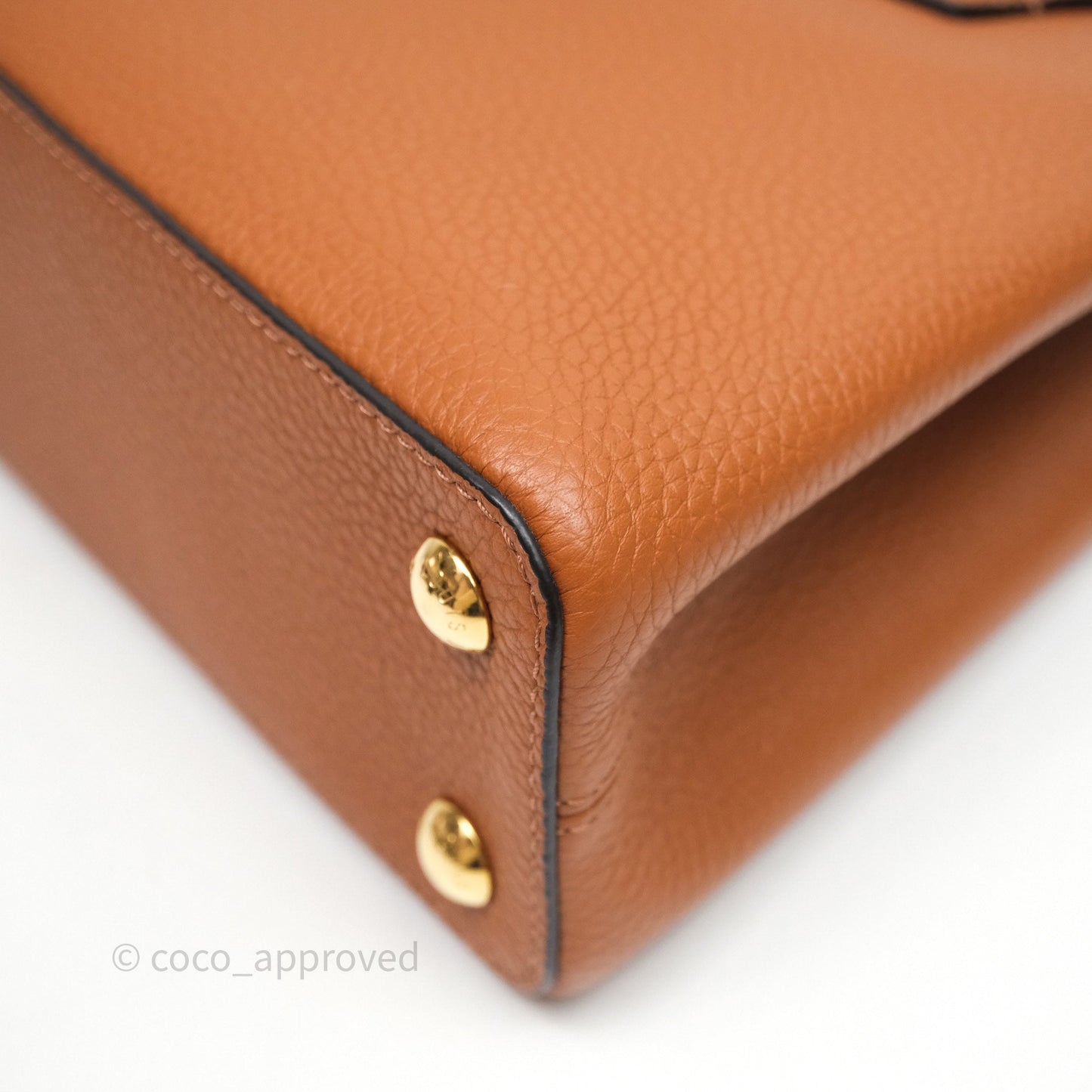 Louis Vuitton Taurillon Capucines BB Tan Gold Hardware