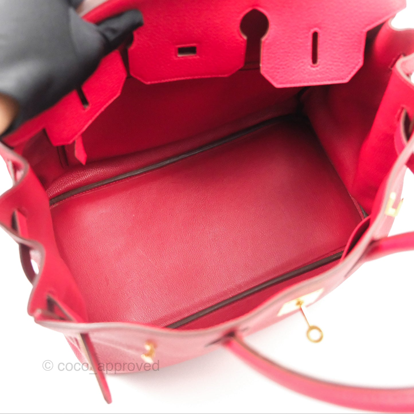 Hermès Retourne Birkin 35 Red Togo Gold Hardware