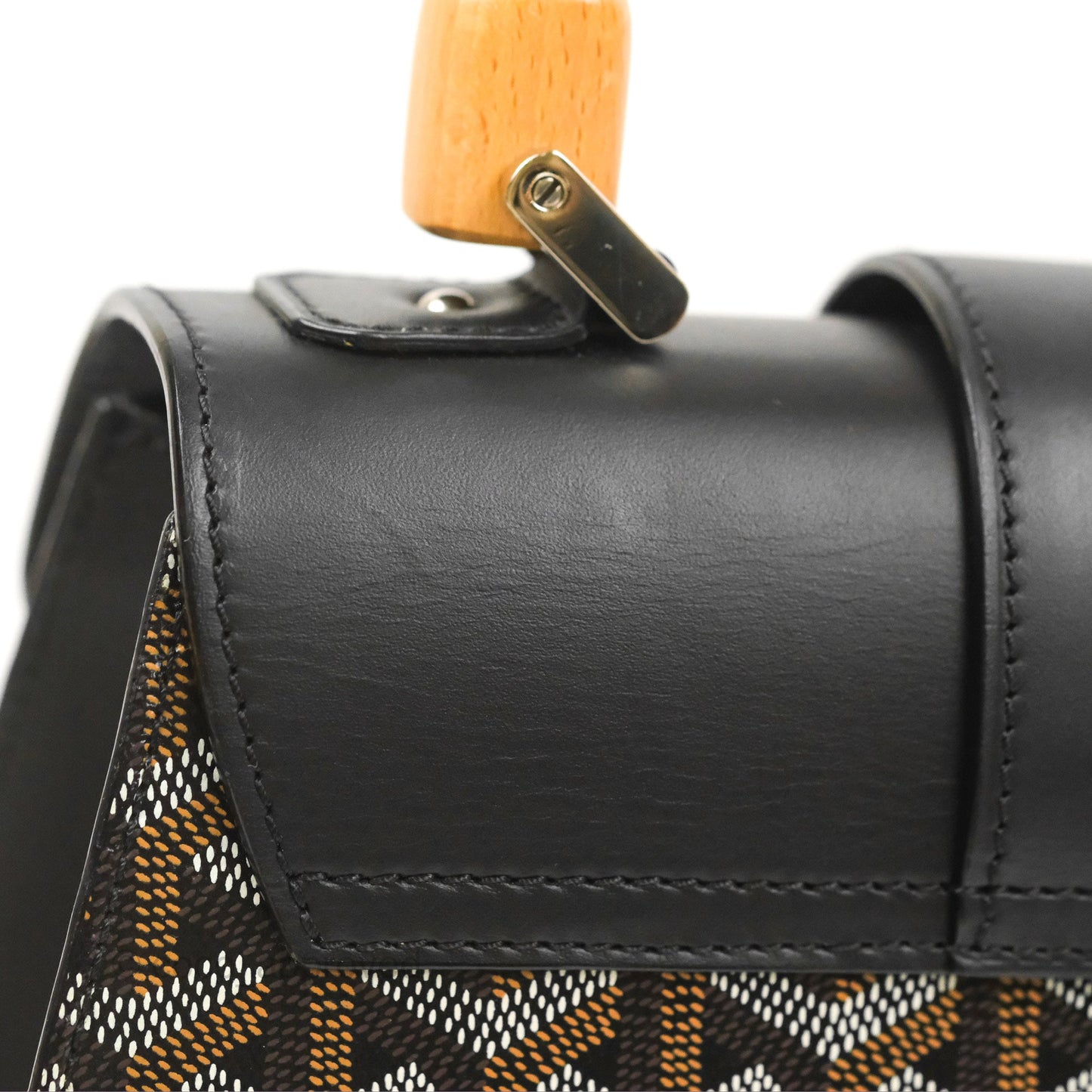 Goyard Saïgon Structuré PM Bag Black Goyardine Canvas