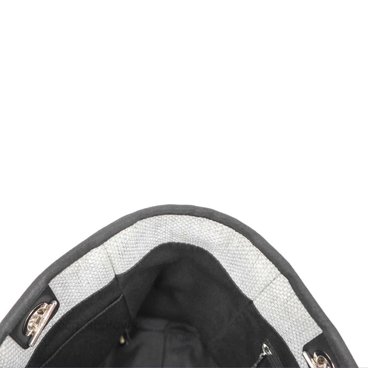 Chanel Medium Deauville Tote Light Grey Canvas