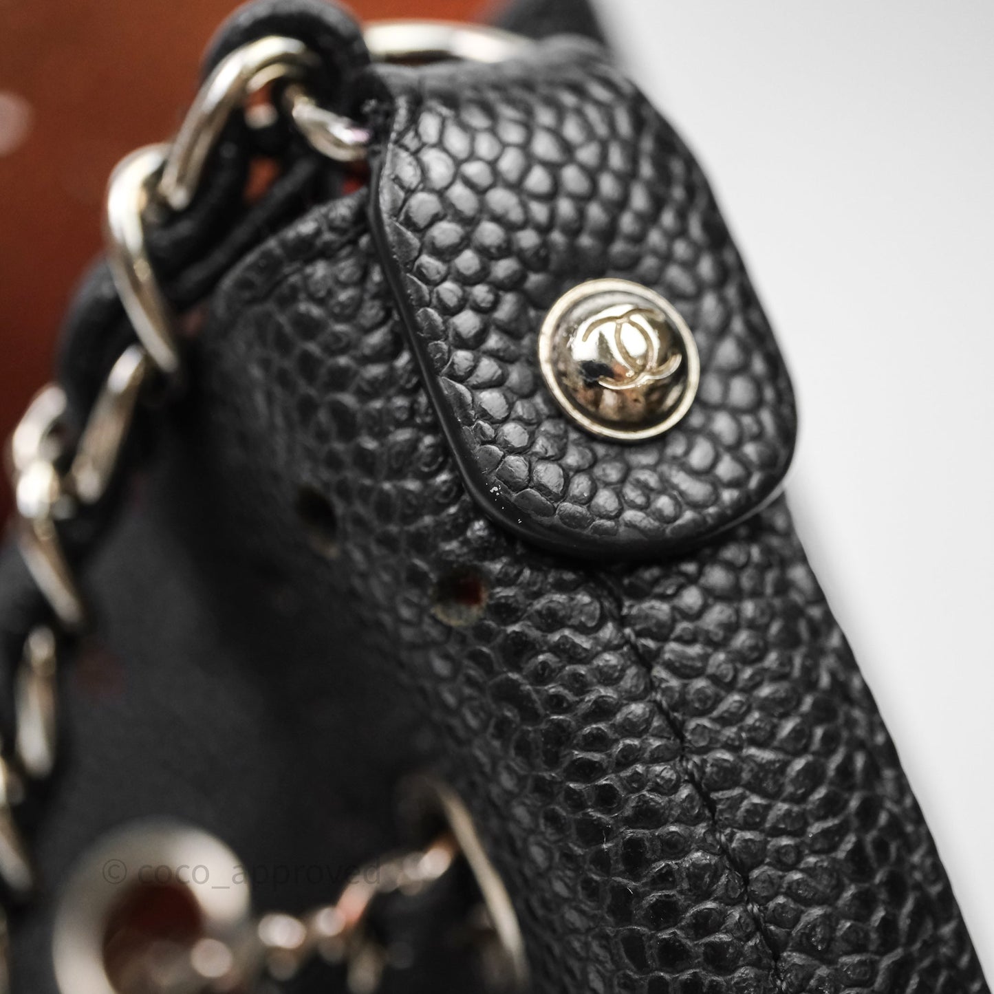 Chanel CC Drawstring Bucket Bag Black Caviar