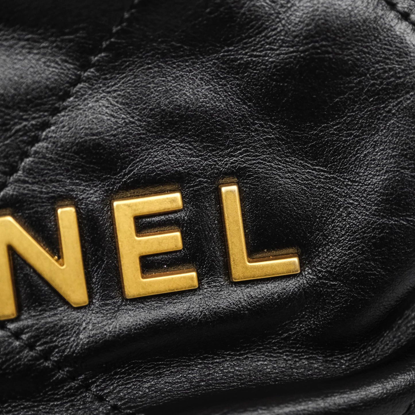Chanel 22 Mini Bag Black Crumpled Calfskin