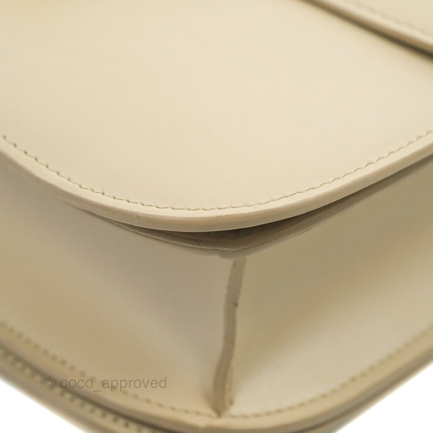 Celine Medium Classic Box Flap Ivory Calfskin