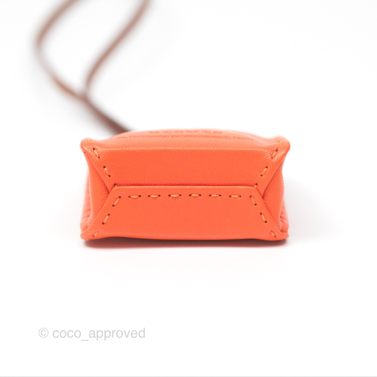 Hermès Orange Shopping Bag Charm