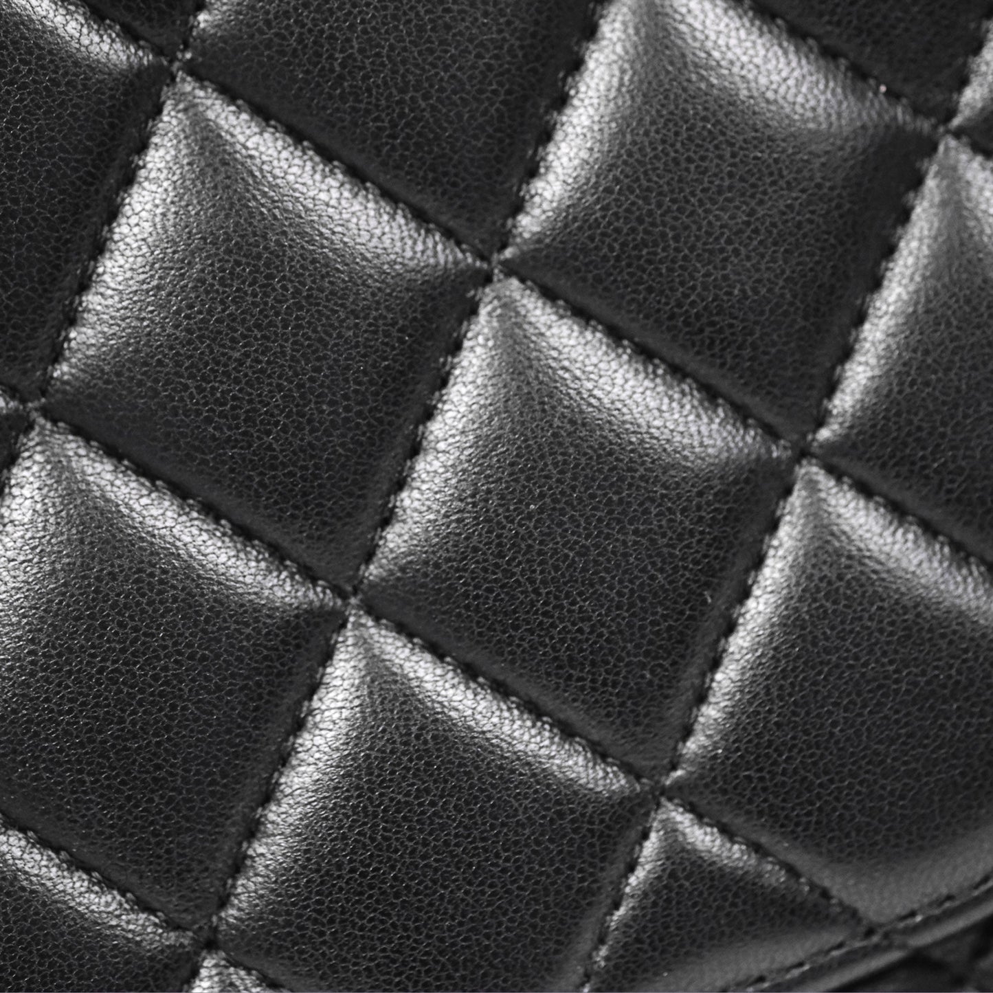 Chanel Classic M/L Medium Flap Quilted Black Lambskin Gold Hardware