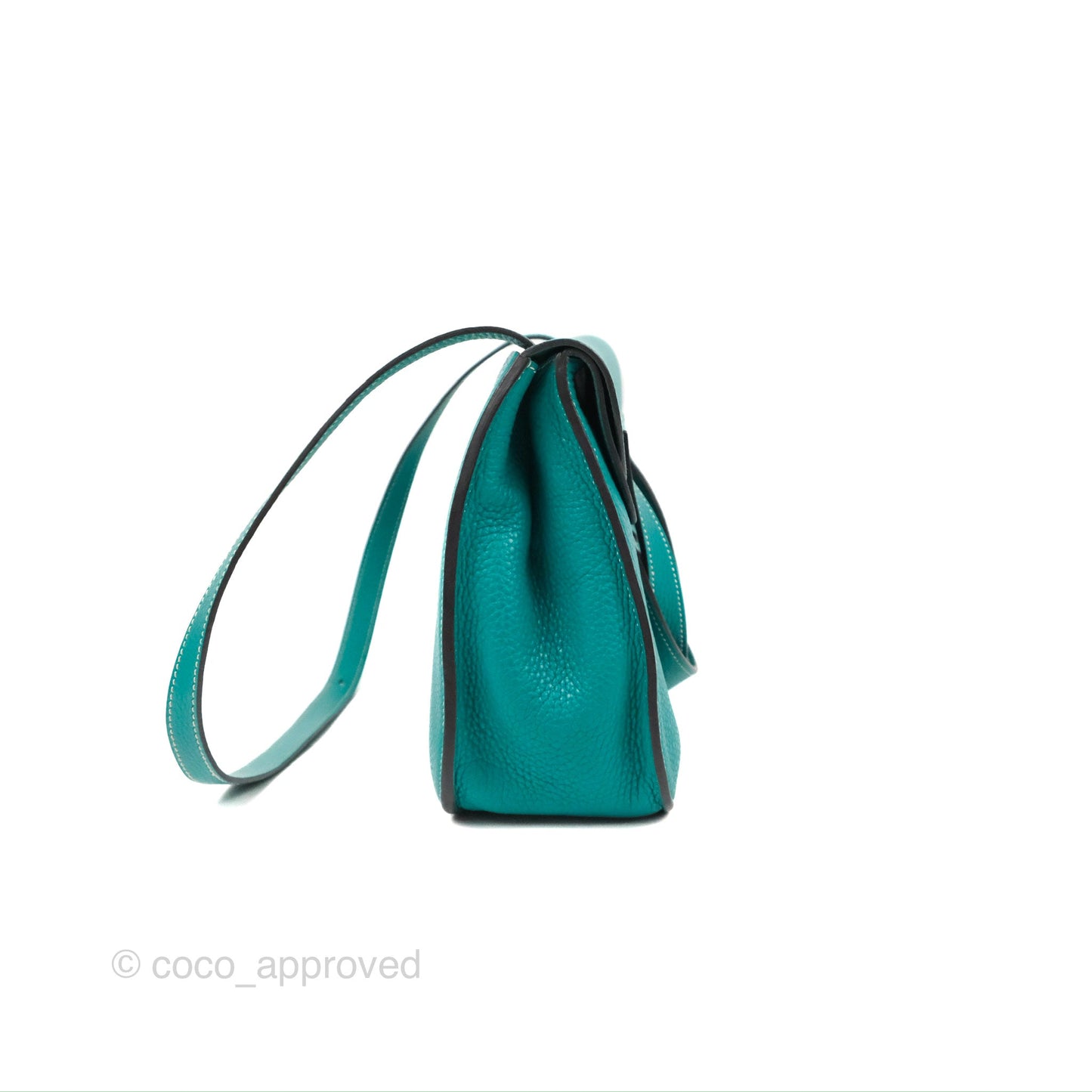 Hermès Halzan 31 Vert Verone Clemence Palladium Hardware
