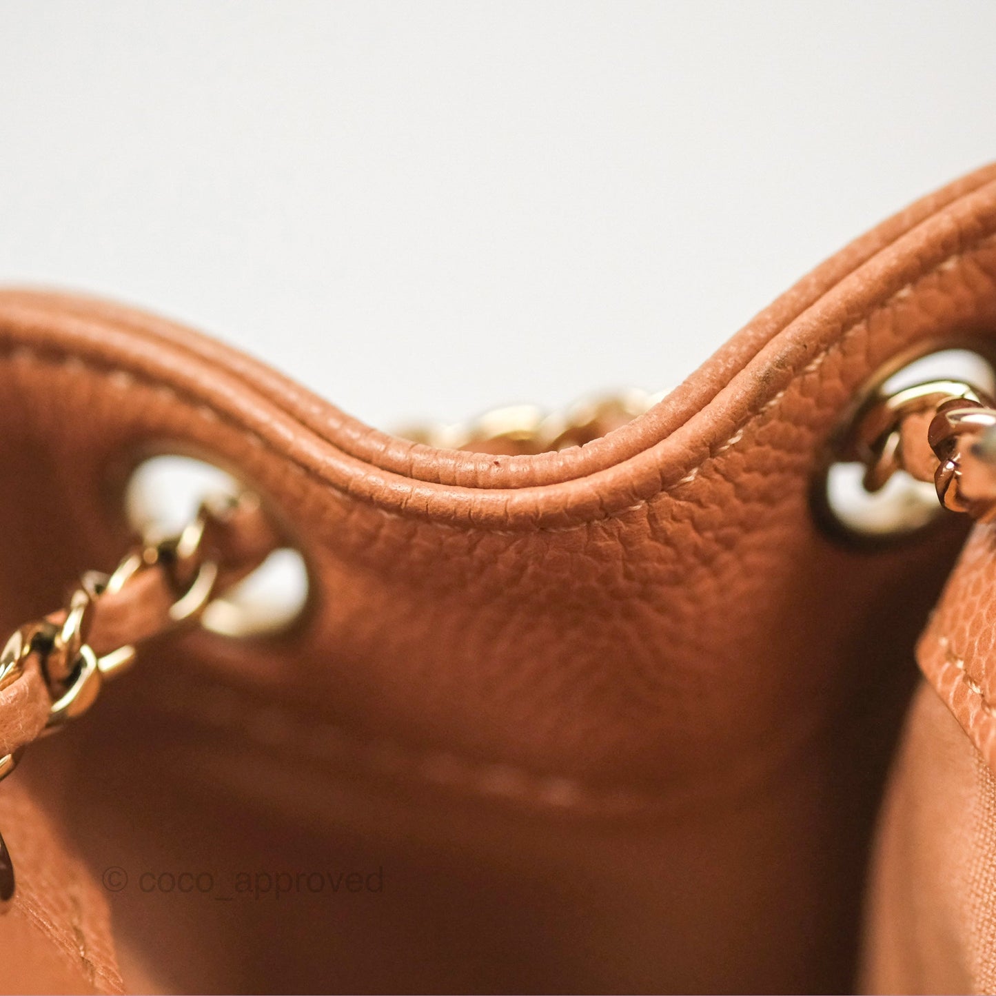 Chanel Duma Backpack Medium Dark Caramel Beige Caviar Gold Hardware