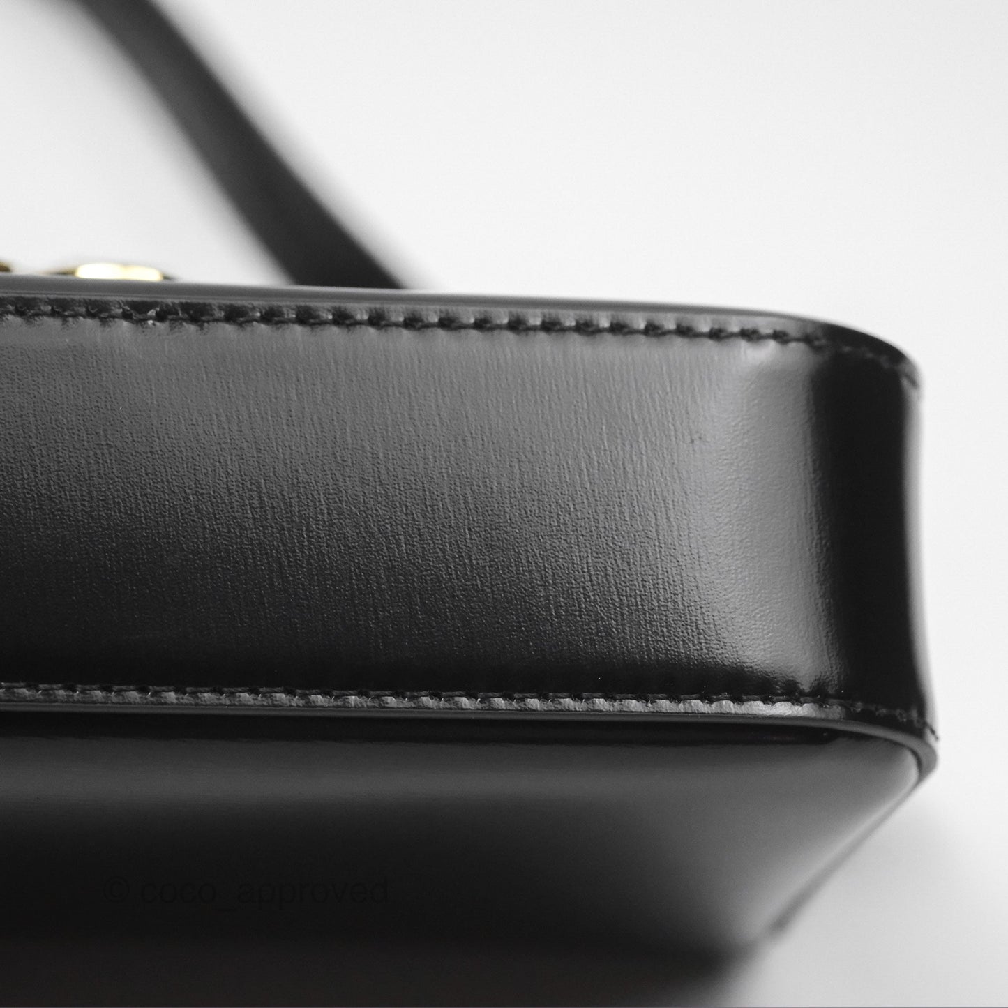 Celine Triomphe Shoulder Bag Black Calfskin