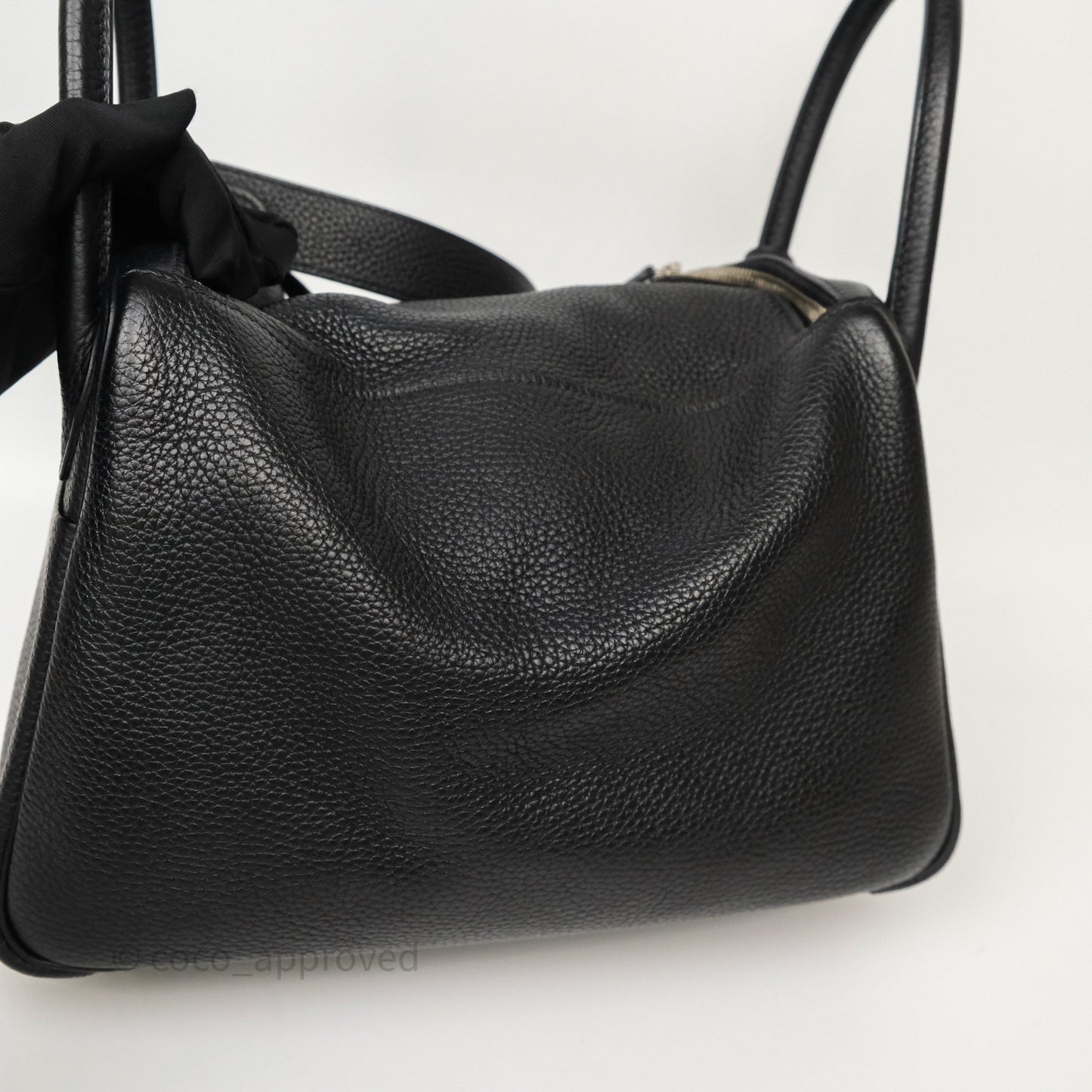 Hermès Lindy 30 Black Clemence Palladium Hardware