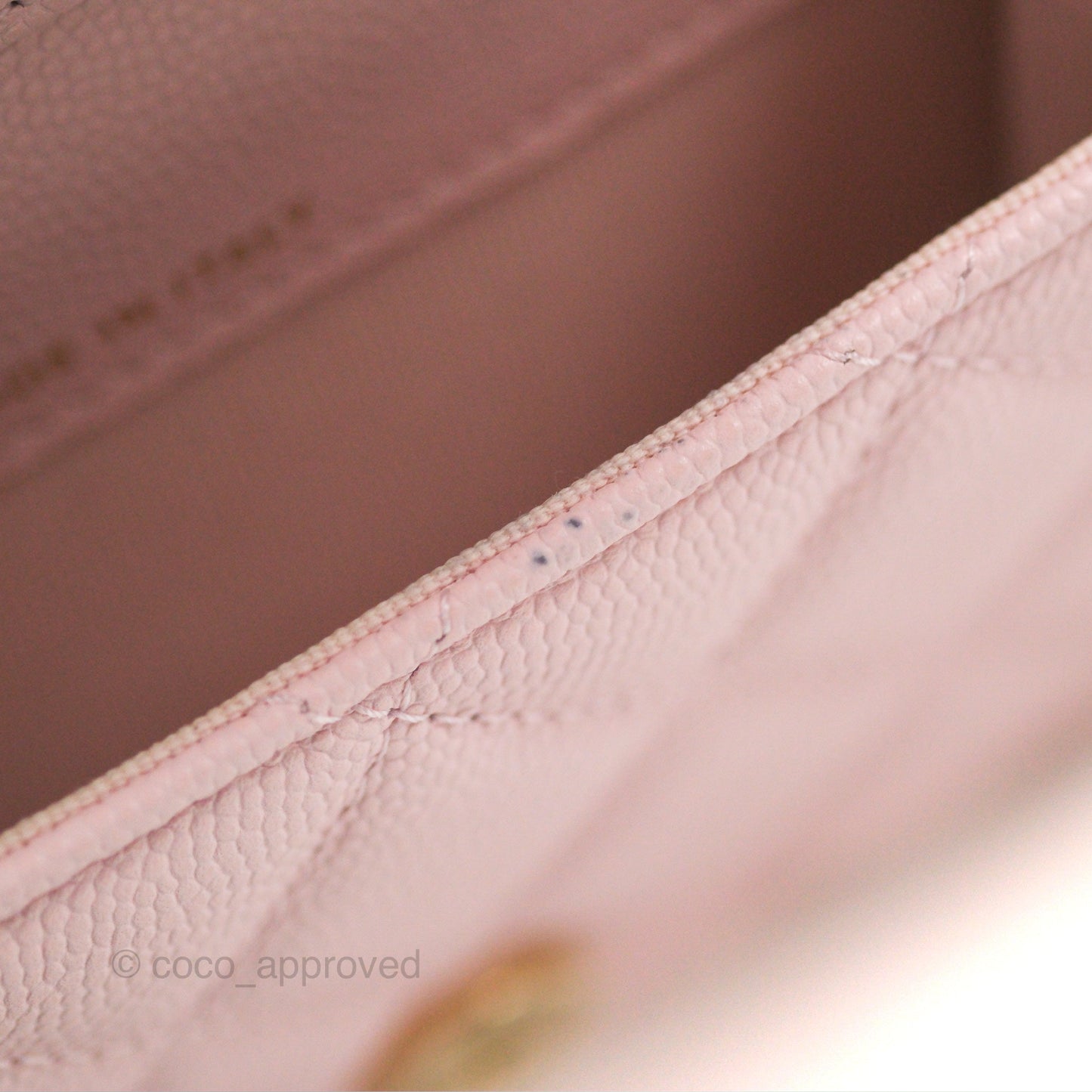 Chanel Mini Wallet With Chain Light Pink Caviar Gold Hardware