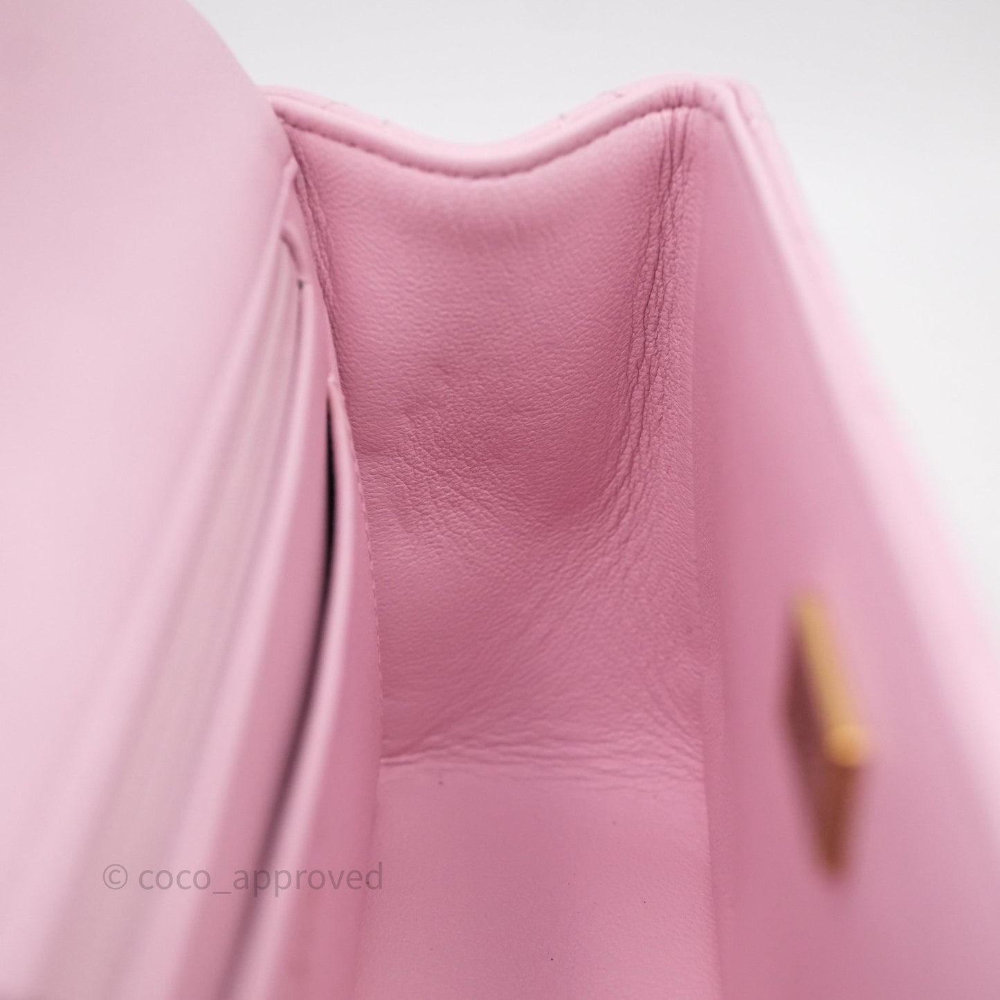 Chanel Top Handle Mini Rectangular Flap Pink Lambskin Gold Hardware