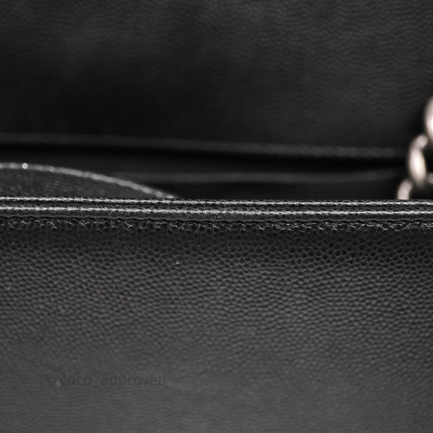 Chanel Medium Boy Chevron Black Caviar Ruthenium Hardware