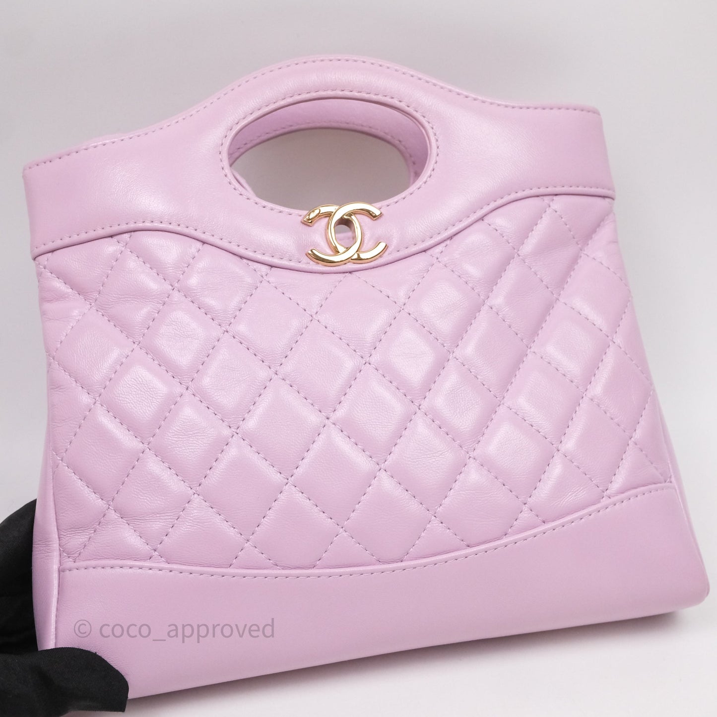 Chanel 31 Mini Lilac Shiny Lambskin Gold Hardware