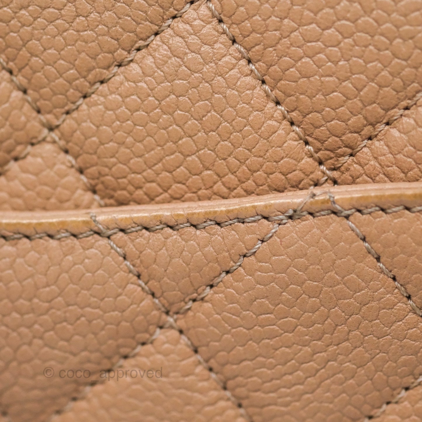 Chanel Small CC Filigree Flap Quilted Beige Black Caviar