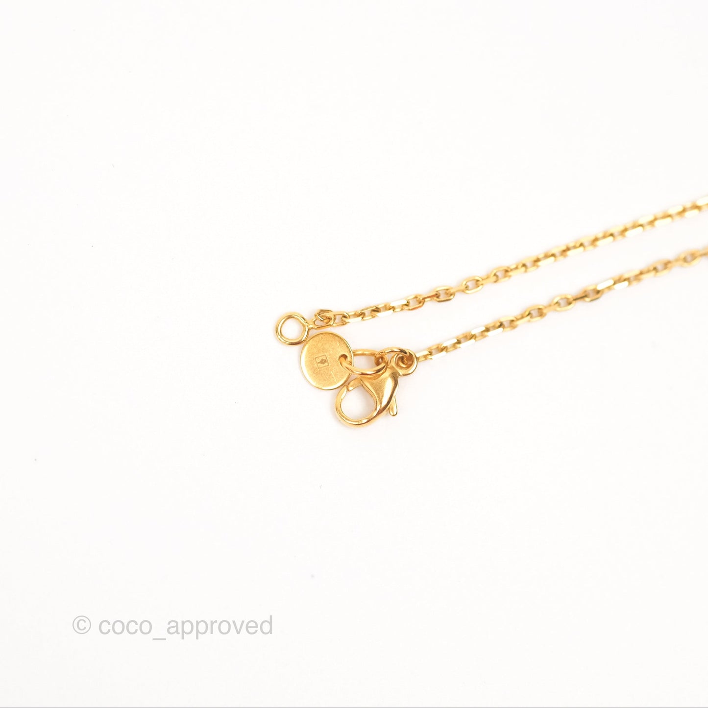 Hermès Swift As De Coeur Necklace Gold