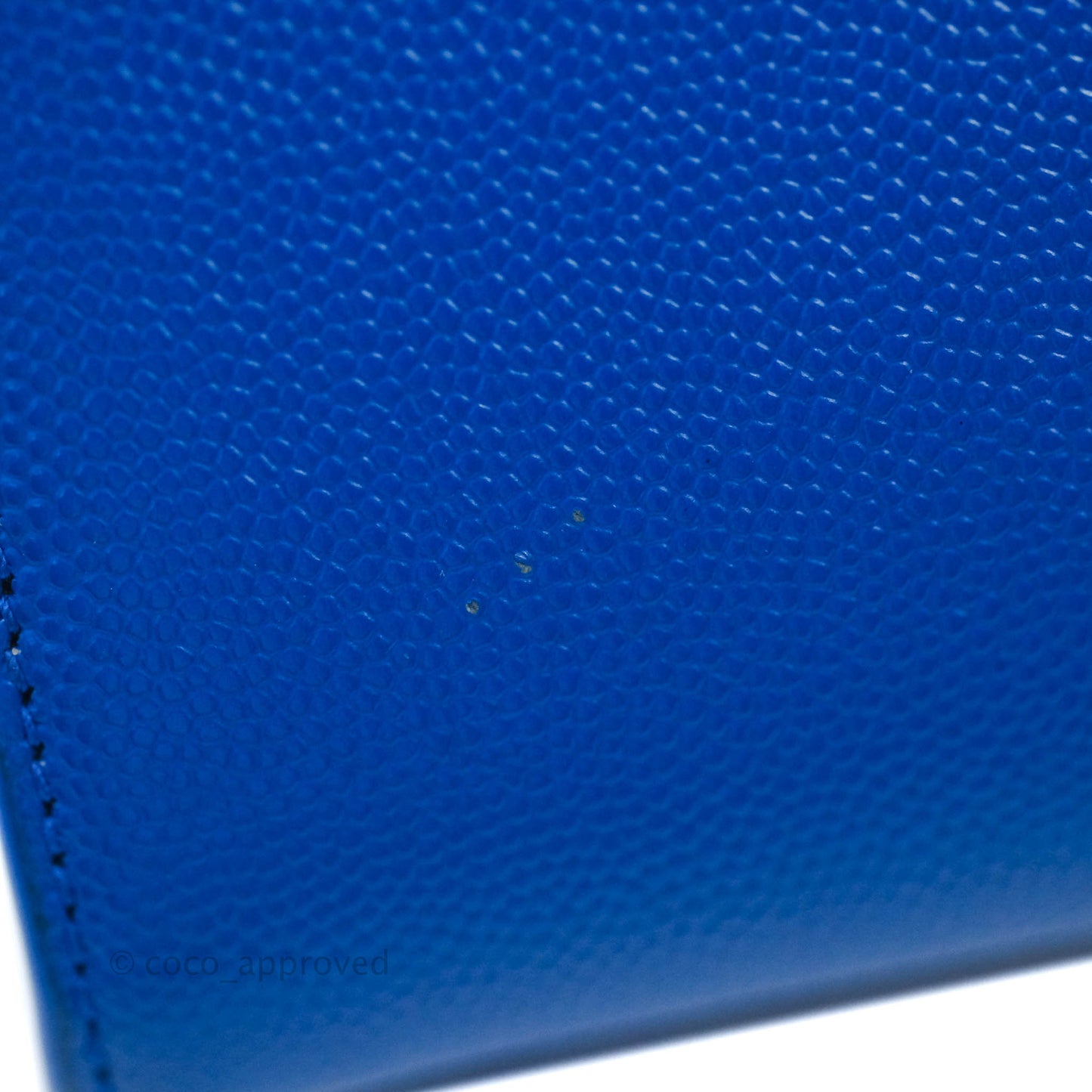 Saint Laurent Classic Kate Original Small Blue Grained Calfskin Gold Hardware