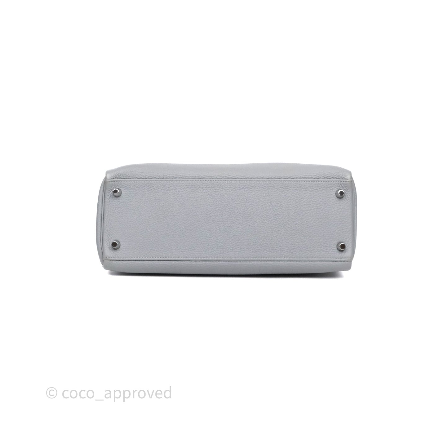 Hermès Kelly 32 Retourne Bleu Glacier 8U Togo Palladium Hardware