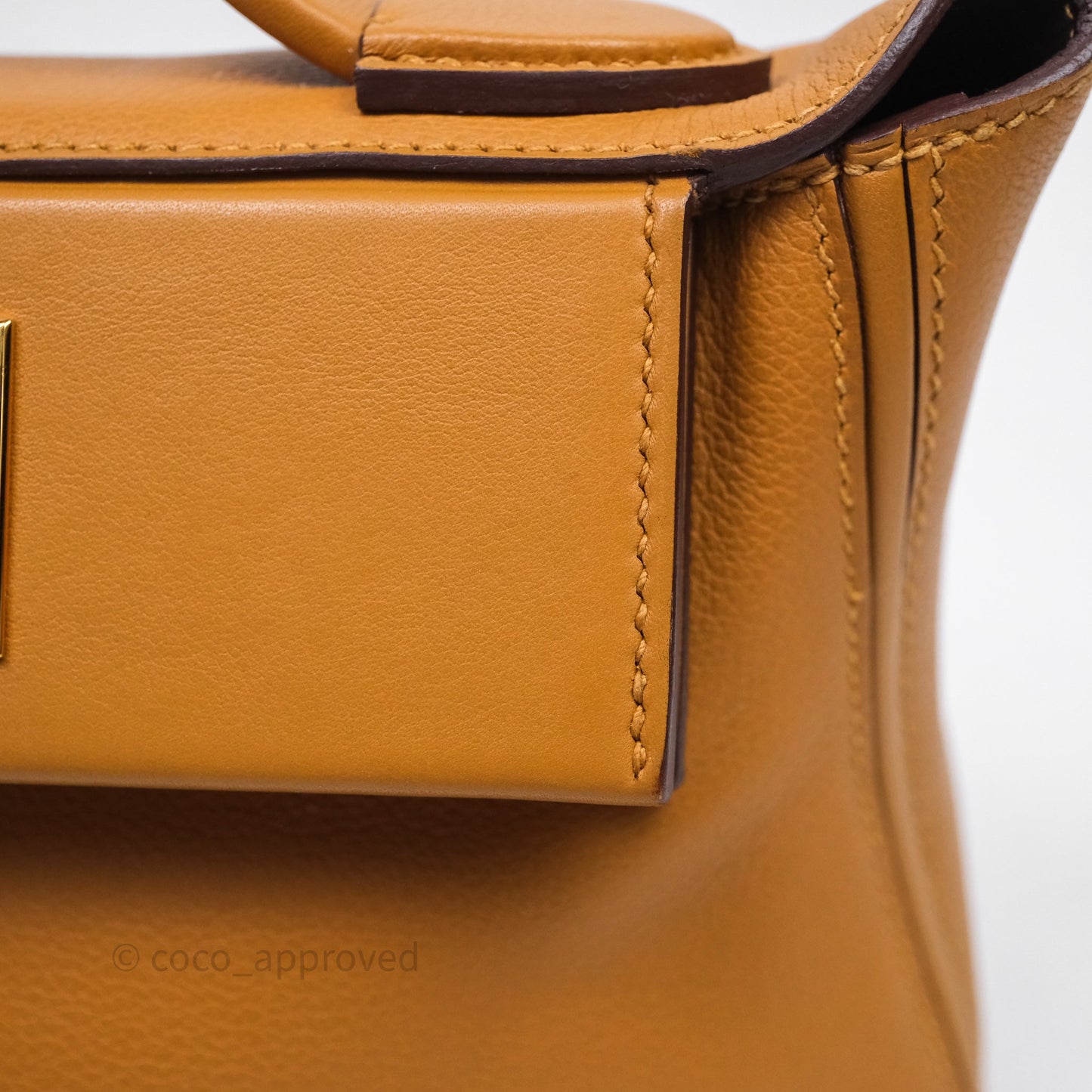 Hermès 24/24 21 Mini Caramel/Sesame/Rouge Sellier Gold Hardware