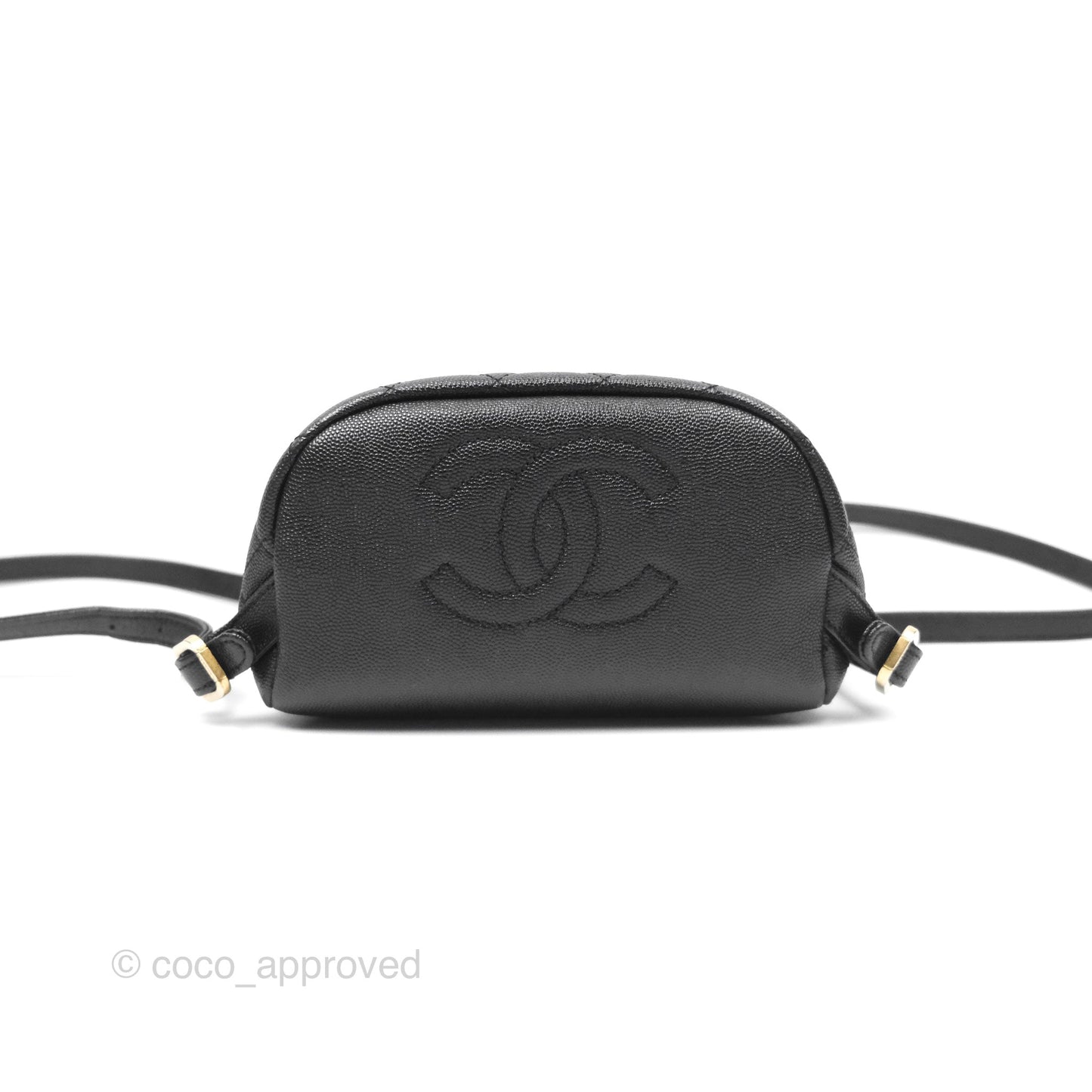 Chanel Small Quilted Filigree Backpack Black Caviar Aged Gold Hardware