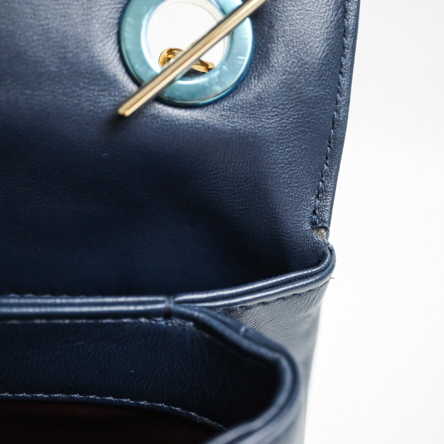 Chanel Small Trendy CC Navy Lambskin Gold Hardware