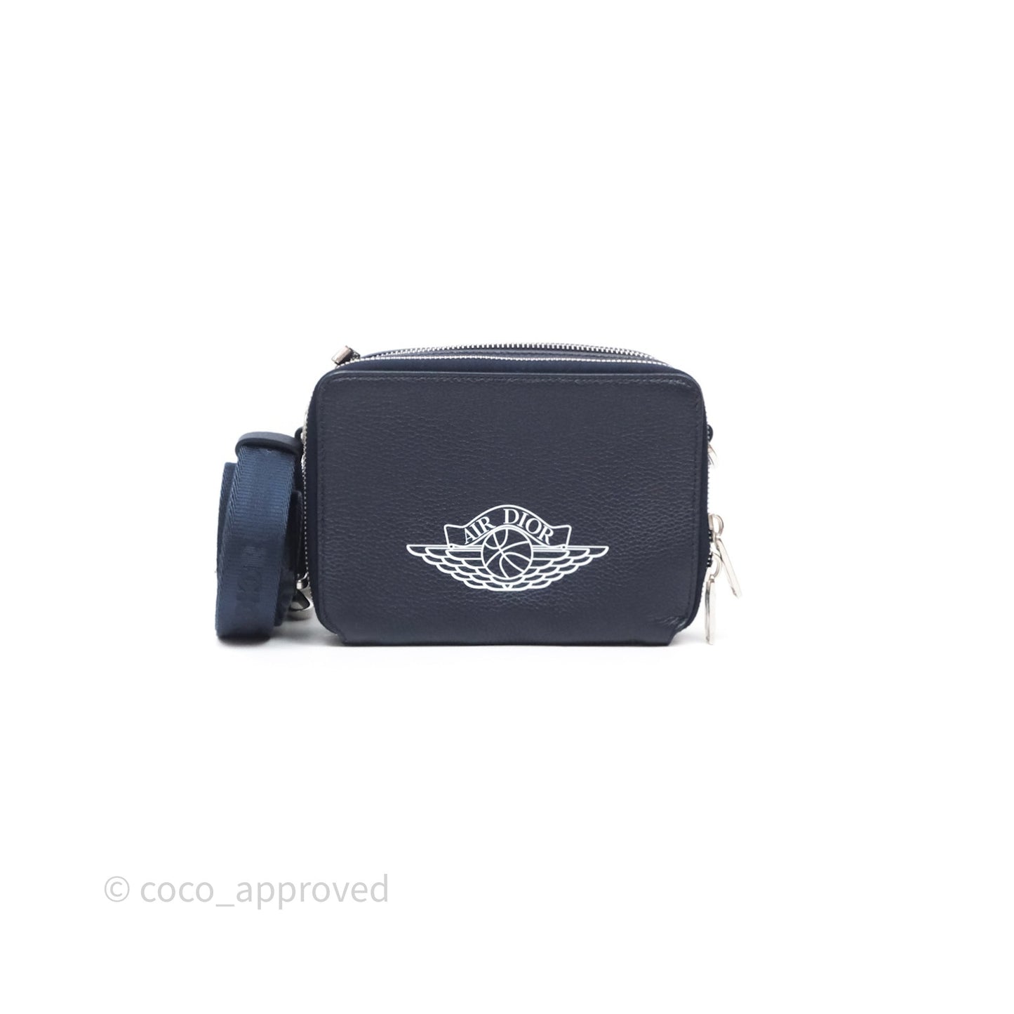Christian Dior x Air Jordan Messenger Bag Navy Silver Hardware