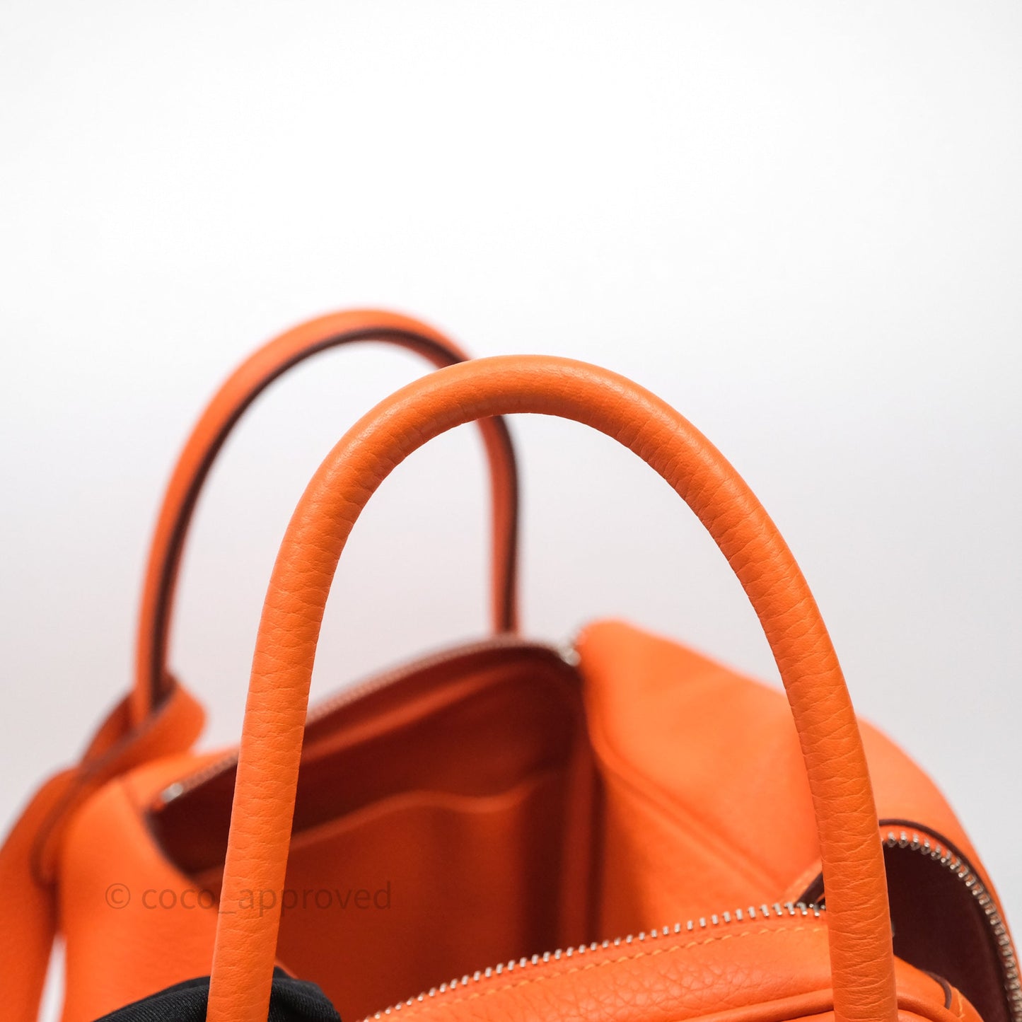 Hermès Lindy 30 Orange 93 Clemence Palladium Hardware