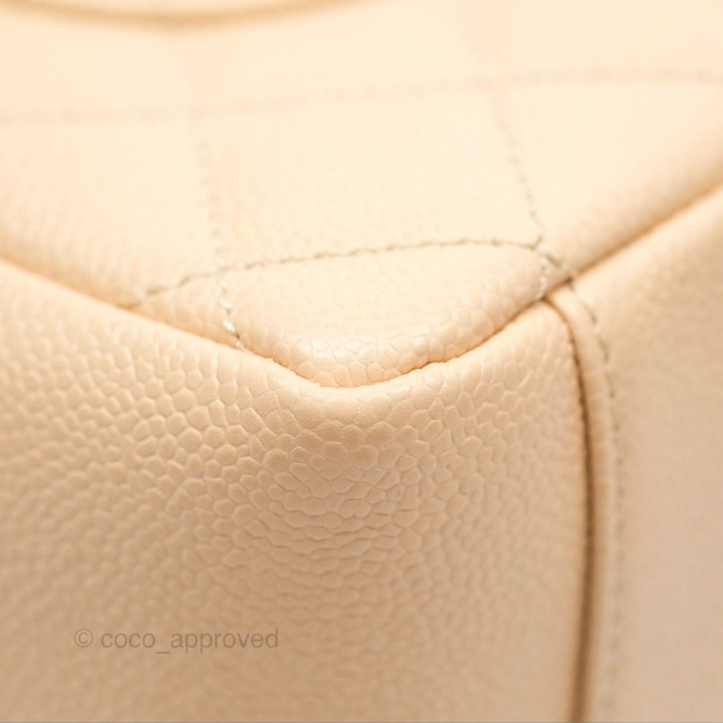 Chanel GST Beige Caviar Silver Hardware