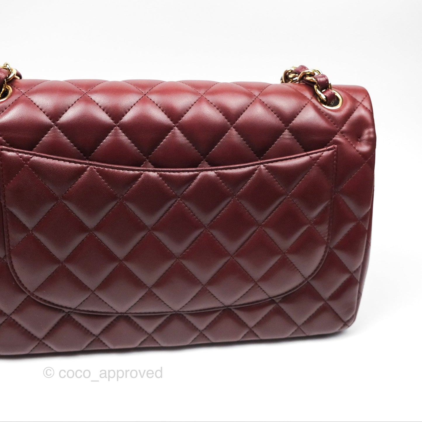 Chanel Jumbo Double Flap Burgundy Lambskin Gold Hardware