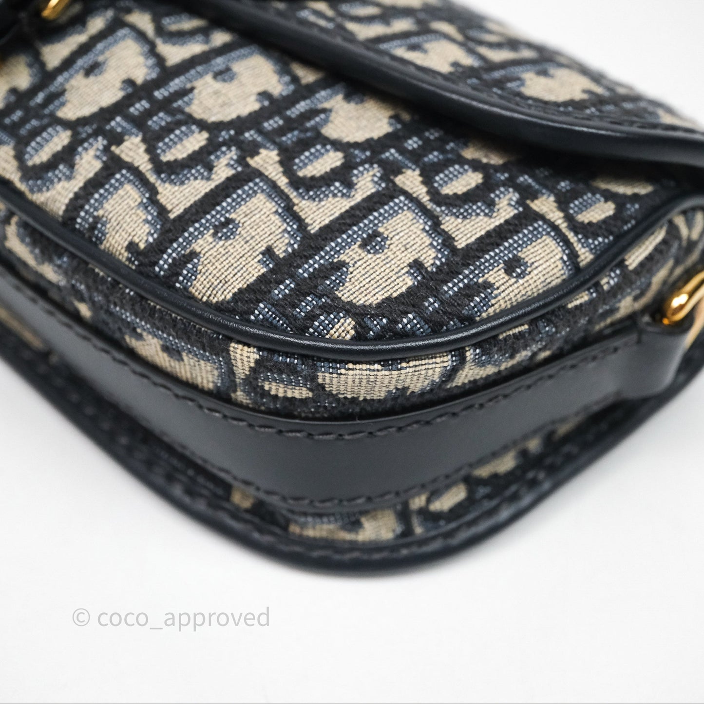 Christian Dior Bobby East-West Bag Blue Oblique Jacquard Canvas
