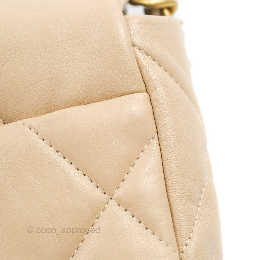 Chanel 19 Small Beige Mixed Hardware