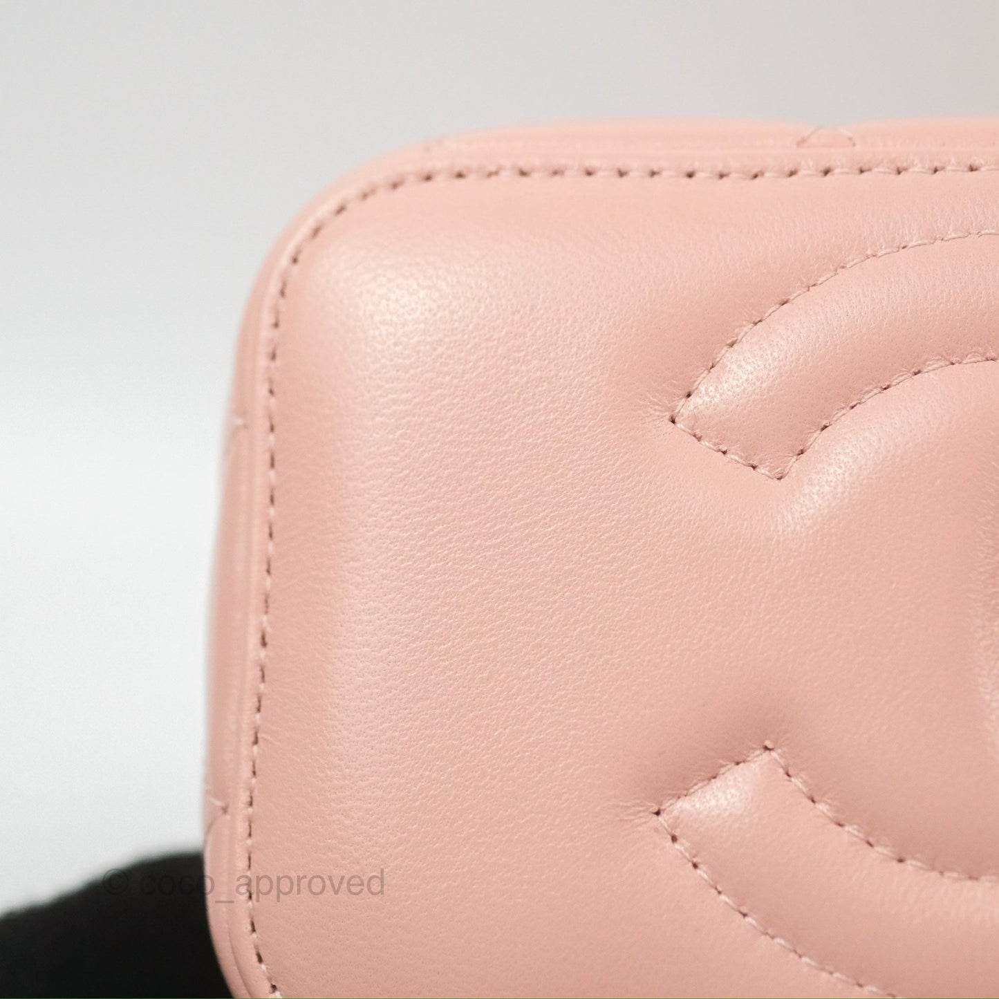 Chanel Vanity Rectangular Top Handle Pink Lambskin Gold Hardware