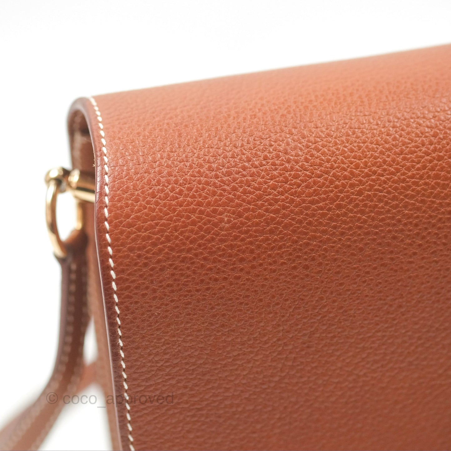 Hermès Roulis Mini 18 Fauve Barenia Gold Hardware