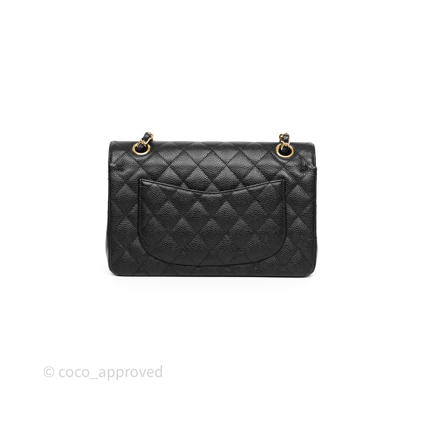 Chanel Small Classic Flap Quilted Black Caviar Gold Hardware