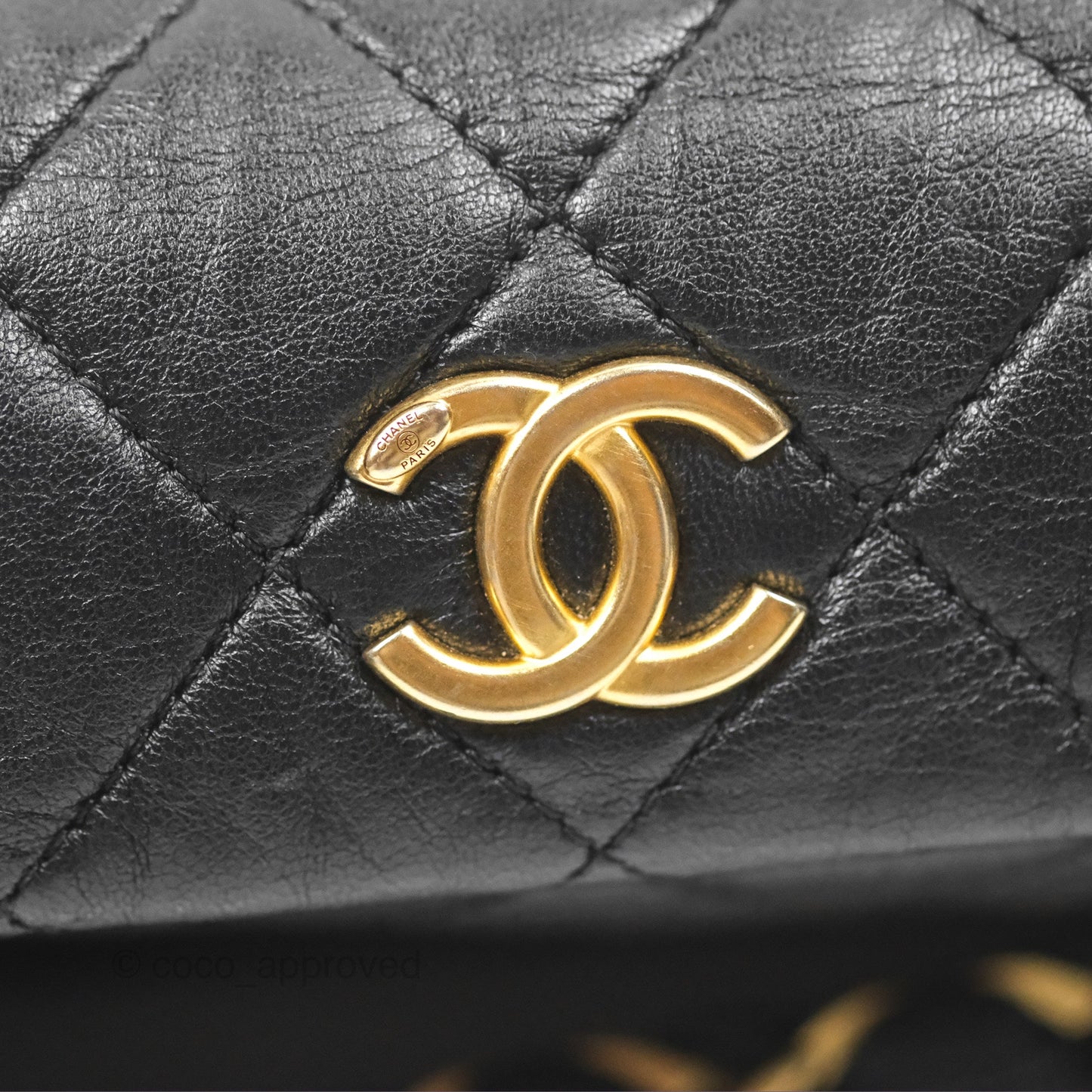 Chanel Small Hobo Bag Crumpled Black Lambskin Aged Gold Hardware 21S
