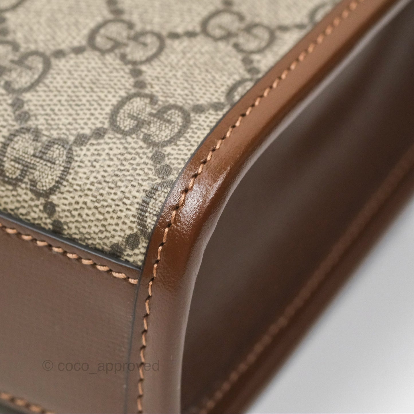 Gucci Mini Tote Bag with Interlocking G Beige / Ebony GG Supreme Canvas