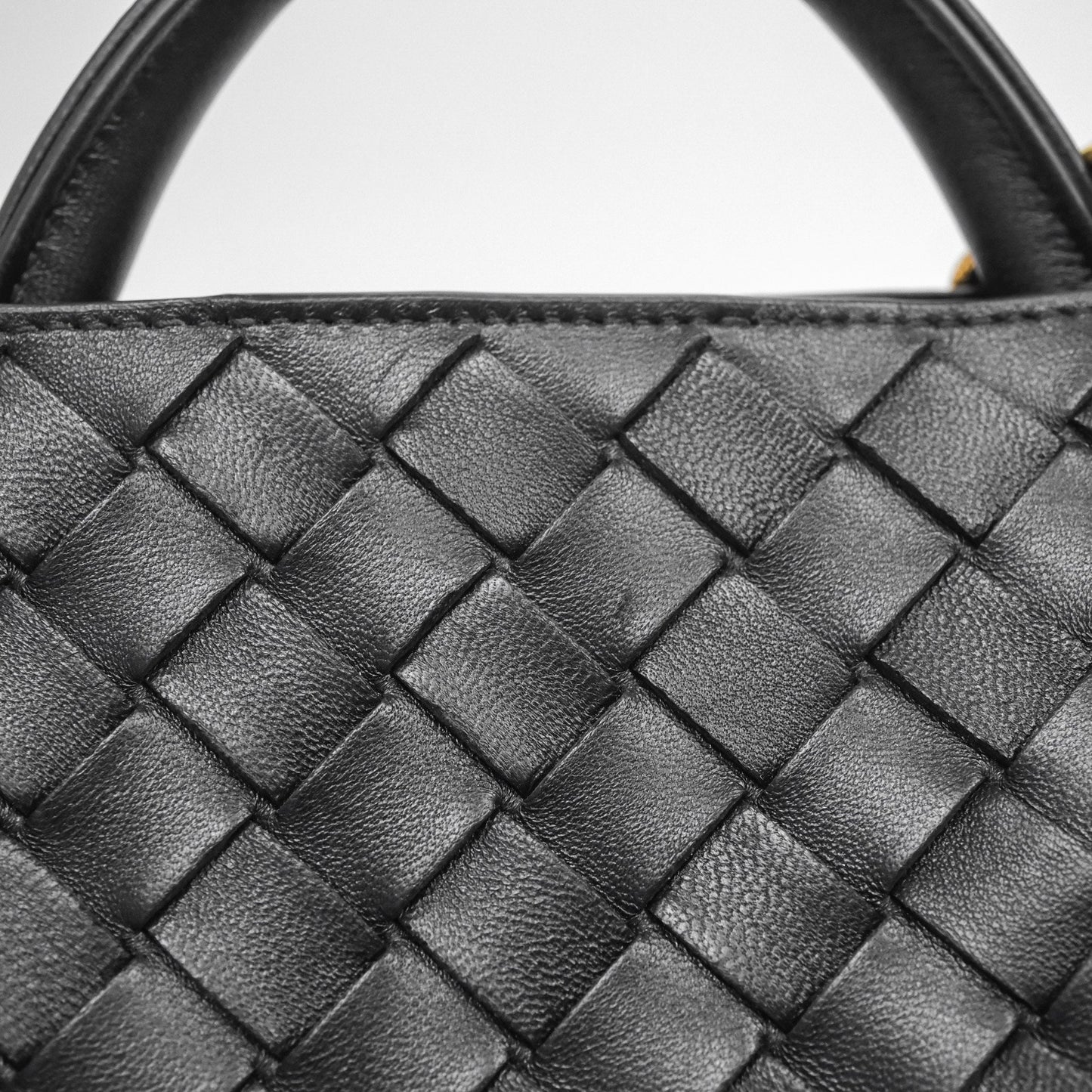 Bottega Veneta Small Andiamo Bag Black Intrecciato Lambskin