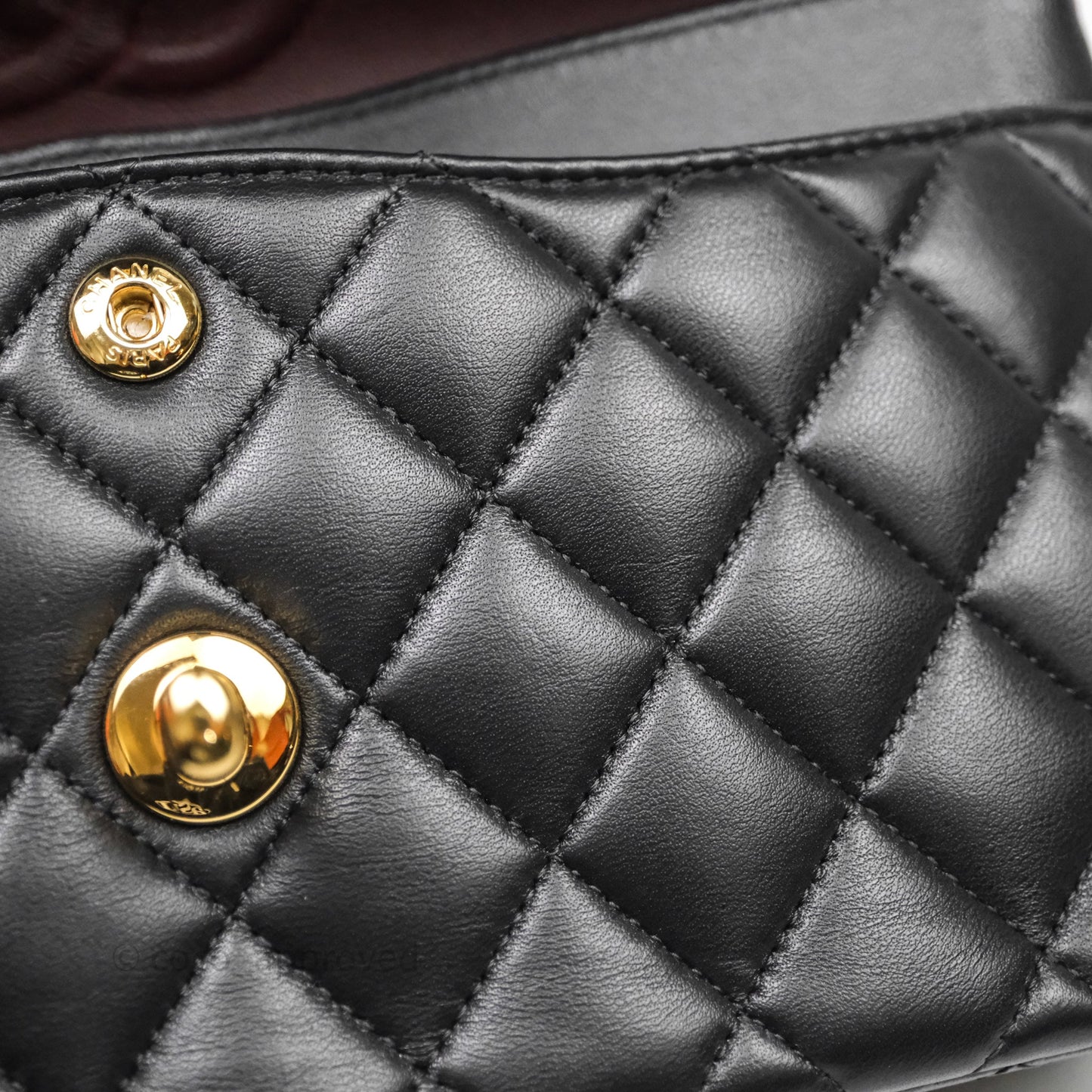 Chanel Small Classic Flap Quilted Black Lambskin Gold Hardware