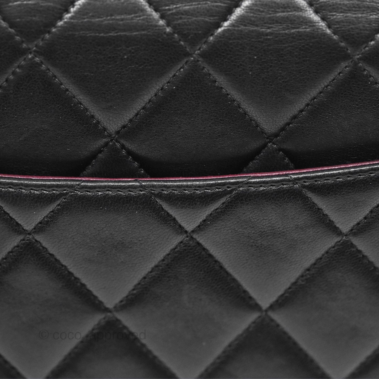 Chanel Vintage Jumbo Single Flap Black Lambskin 24K Gold Hardware