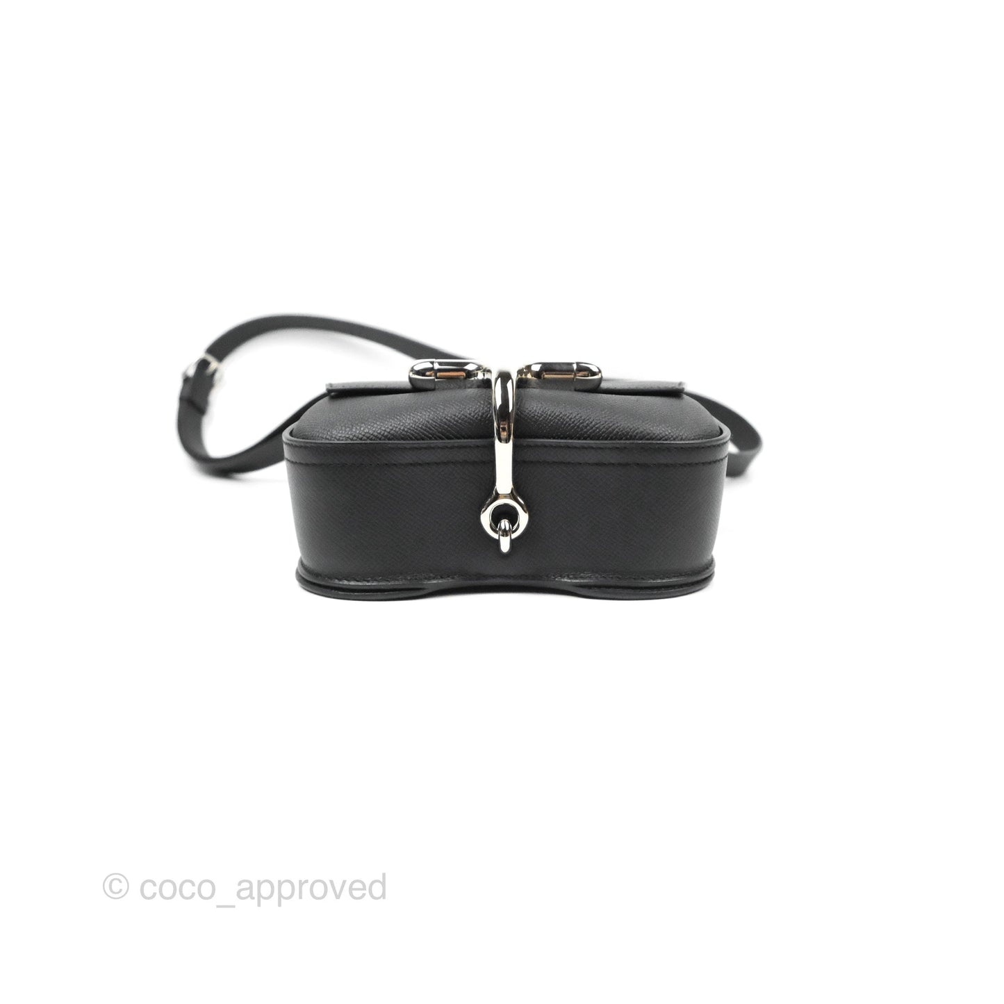 Hermès Della Cavalleria Mini Bag Black Epsom Palladium Hardware