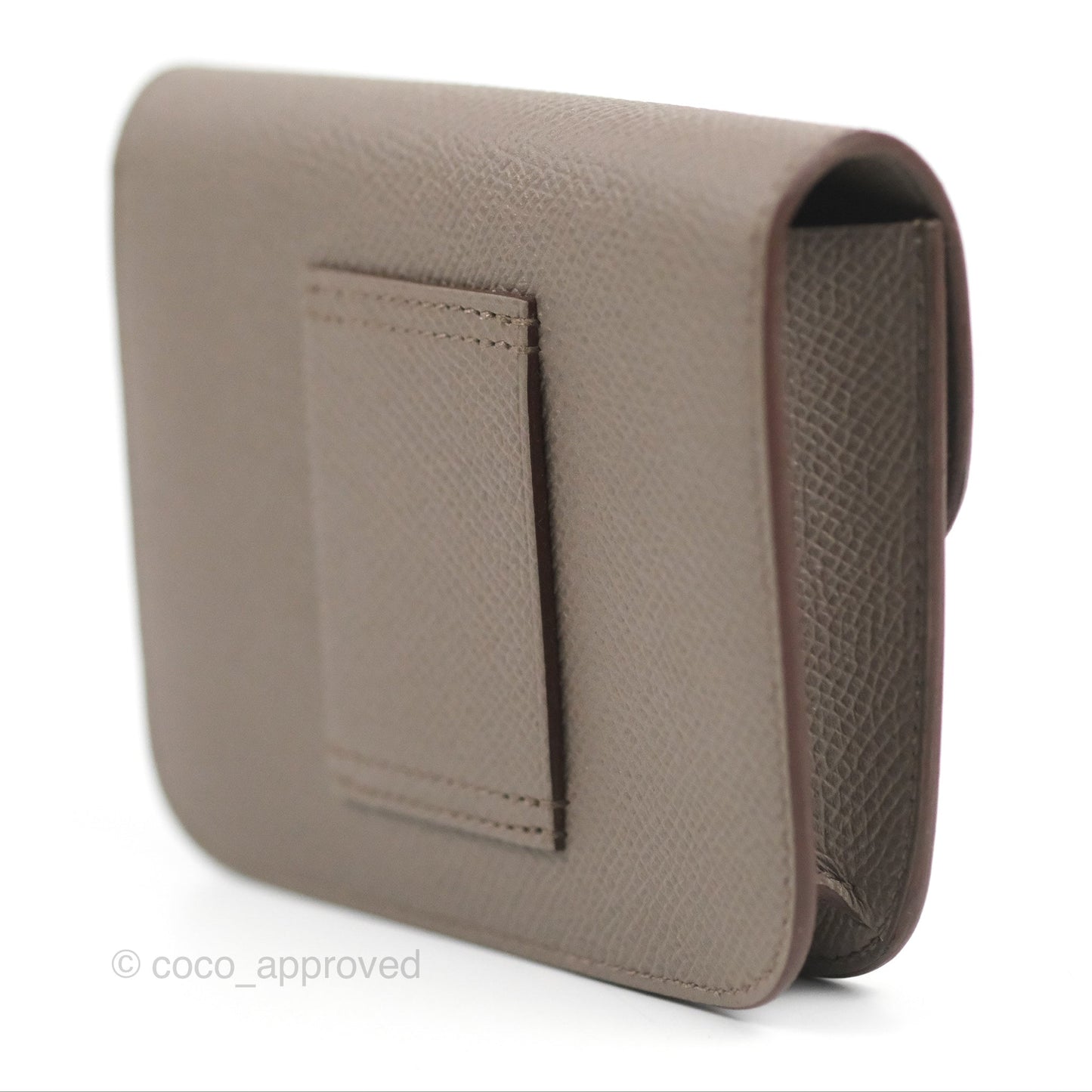 Hermès Constance Slim Wallet Etain Epsom Gold Hardware