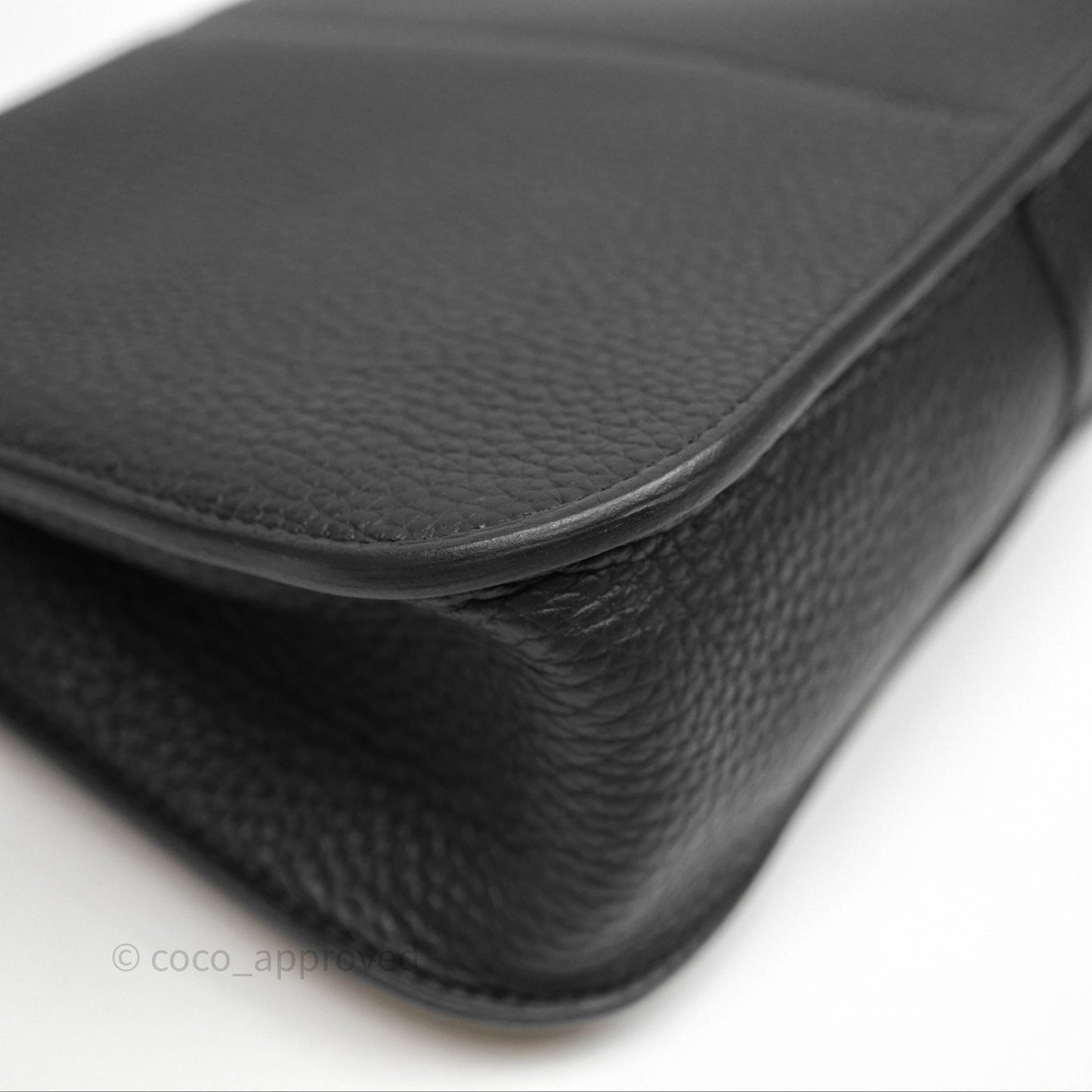 Hermès Halzan 25 Black Noir 89 Clemence Palladium Hardware