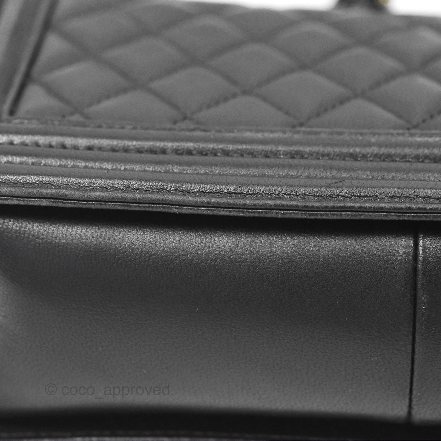 Chanel Quilted Medium Boy Black Lambskin Ruthenium Hardware