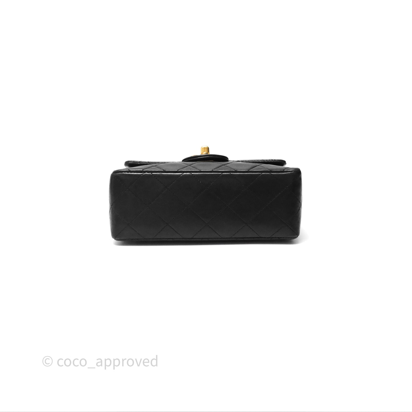 Chanel Vintage Mini Square Black Lambskin 24K Gold Hardware