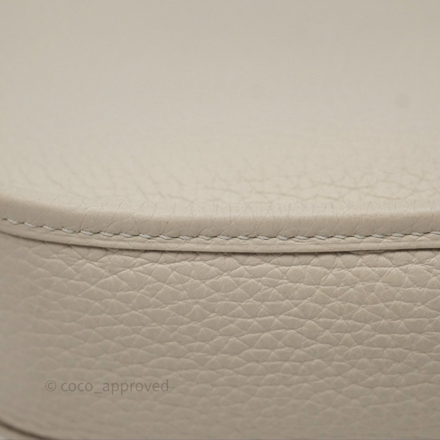 Hermès Mini Evelyne Craie 10 Clemence Palladium Hardware