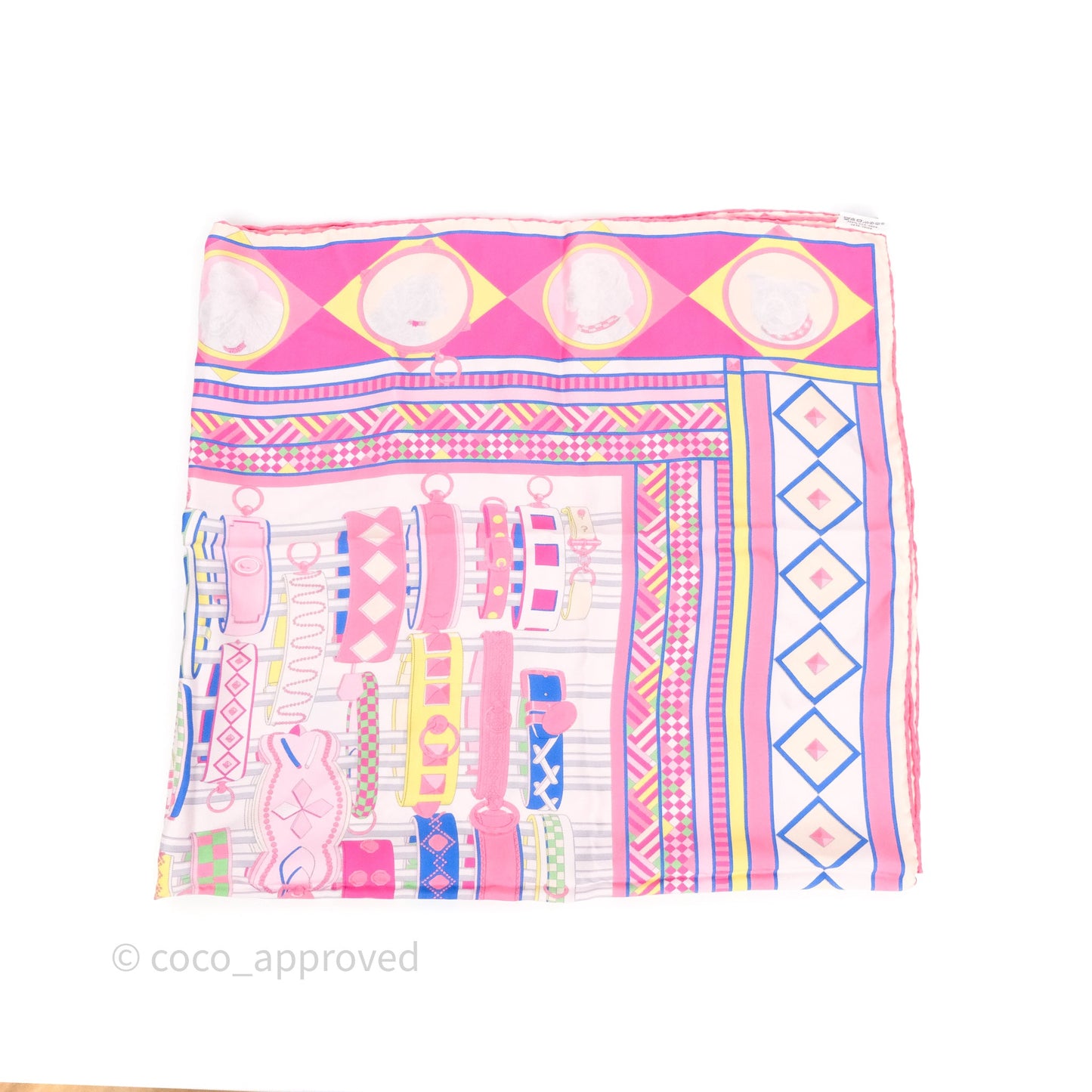 Hermès Colliers et Chiens Wash Scarf 90