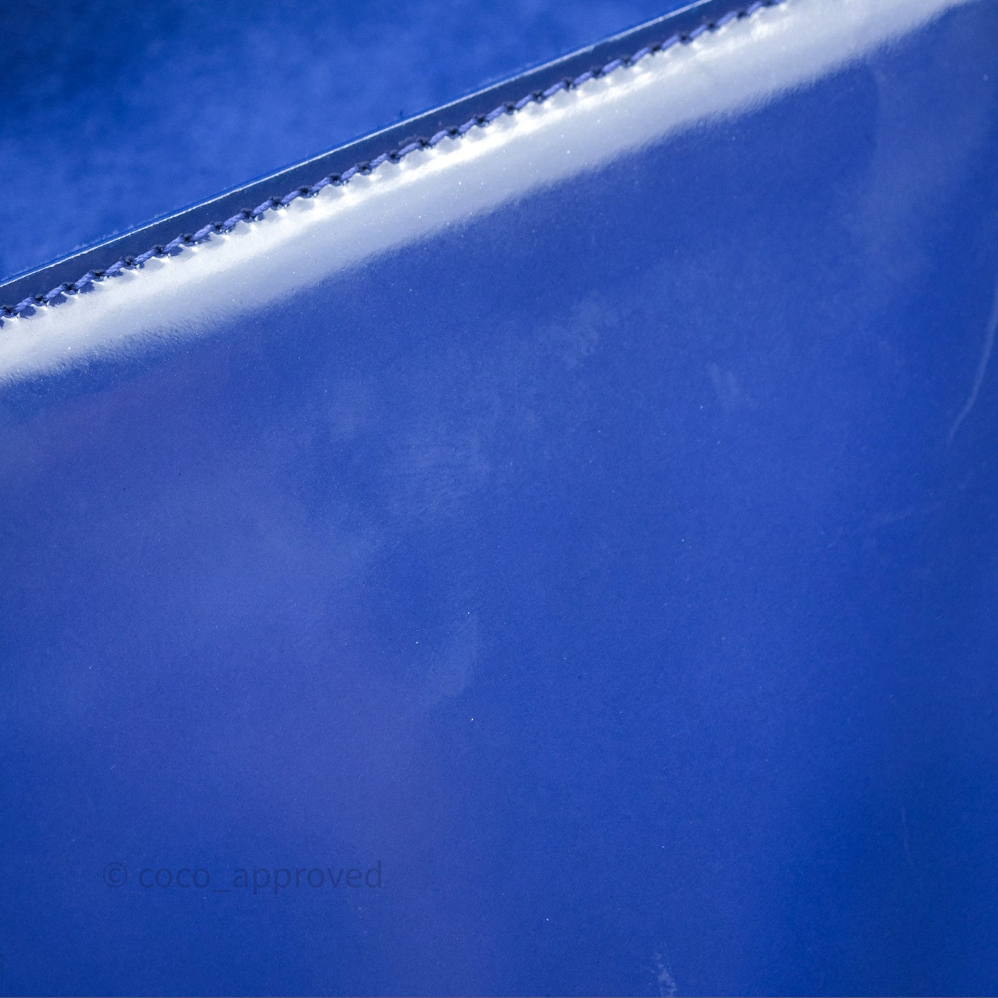 Saint Laurent Large Belle De Jour Clutch Blue Patent