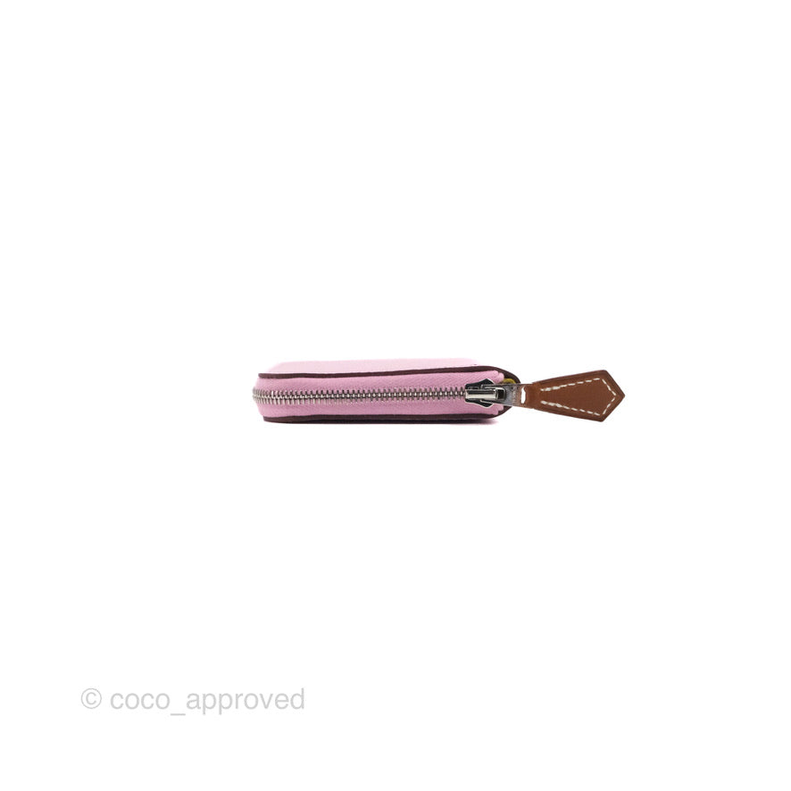 Hermès Silk In Compact Wallet Pink Epsom