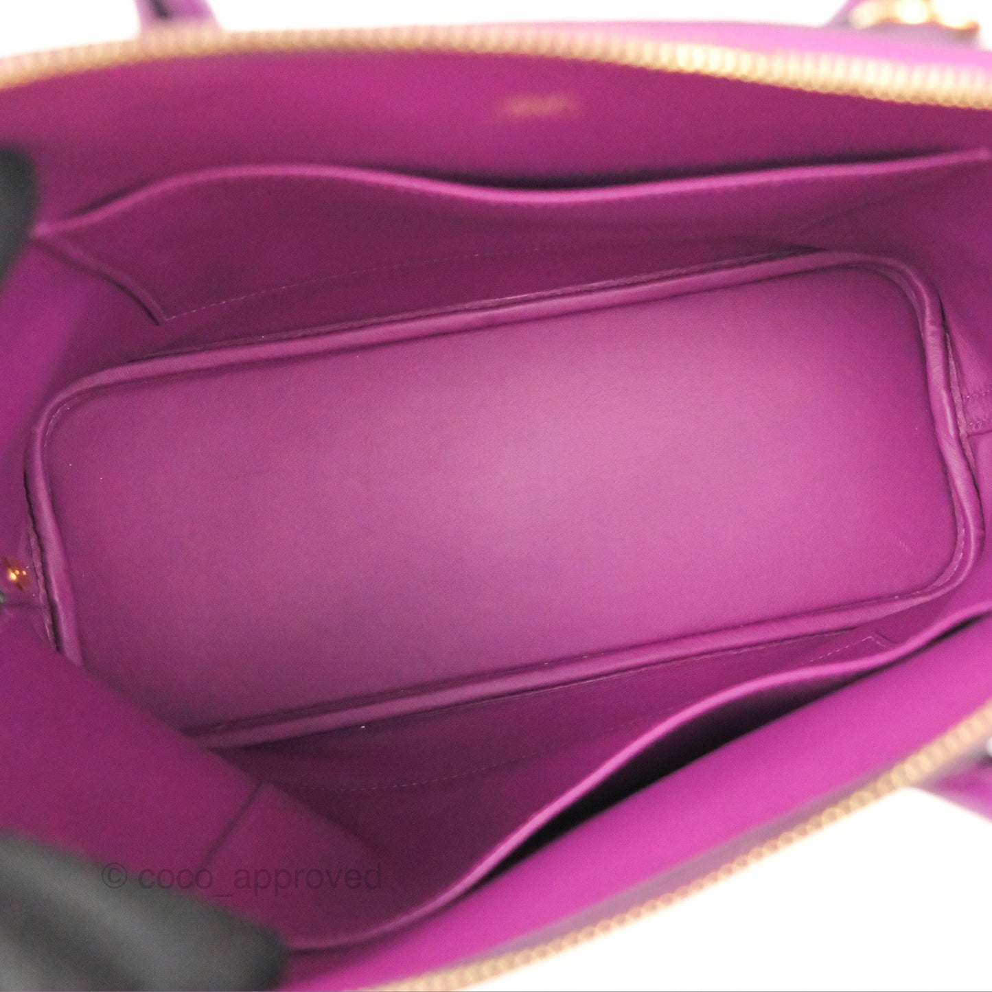 Hermès Bolide 1923 31 Purple Epsom Palladium Hardware